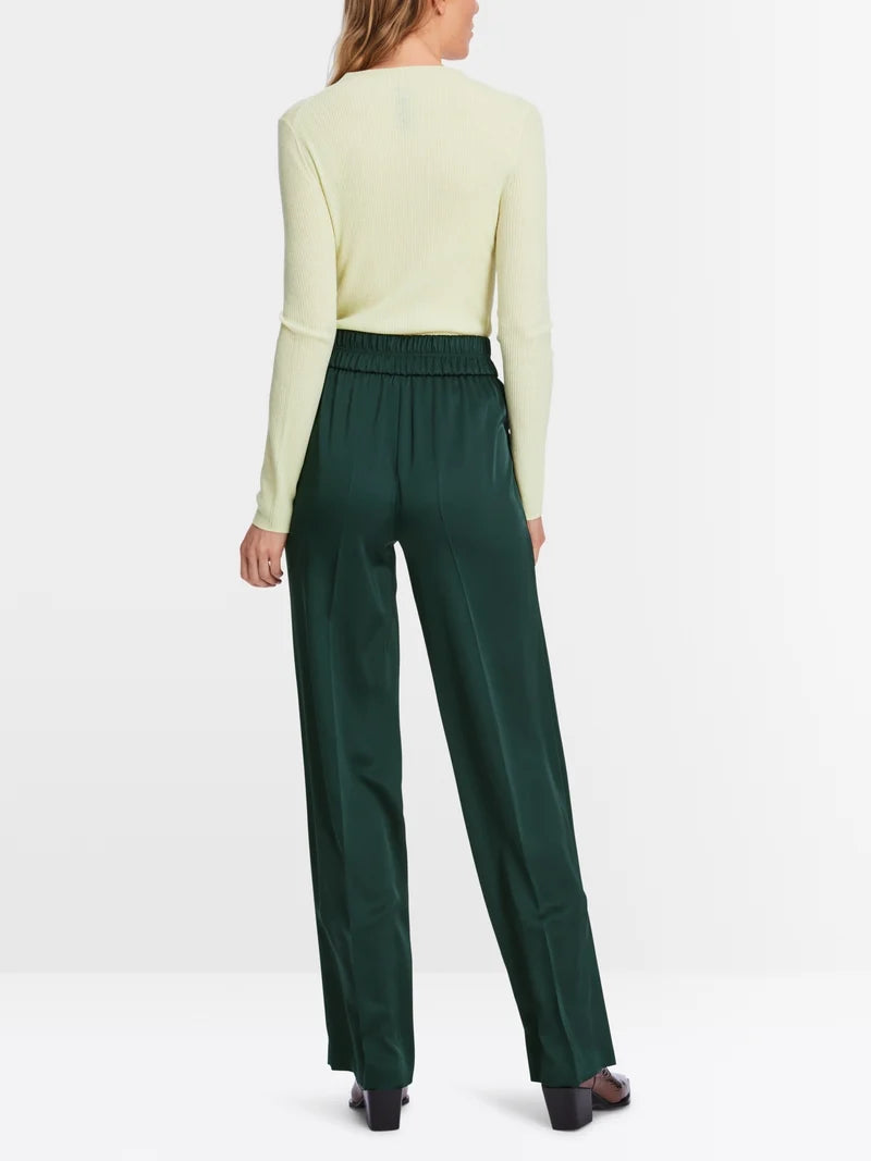 MARCCAIN GREEN SATIN TROUSERS XC8145 W15 224