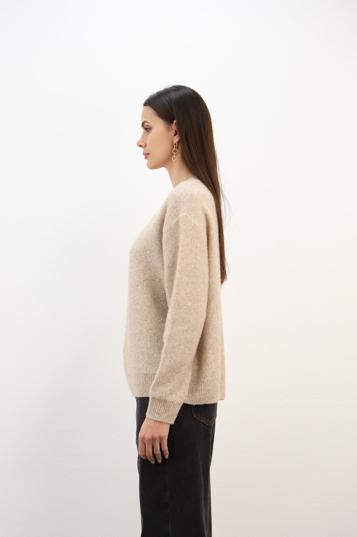 ESTHEME ROUND NECK SPARKLE KNIT XWES26A85HA 226