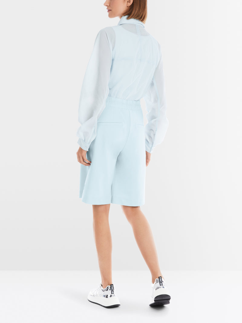 MARCCAIN BLUE ELASTIC WAIST SHORTS YS 8304 J54 125