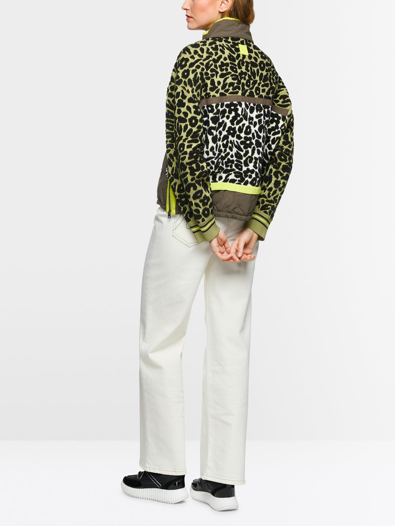 MARC CAIN KHAKI PRINTED SWEATER ZS 4105 M54 225