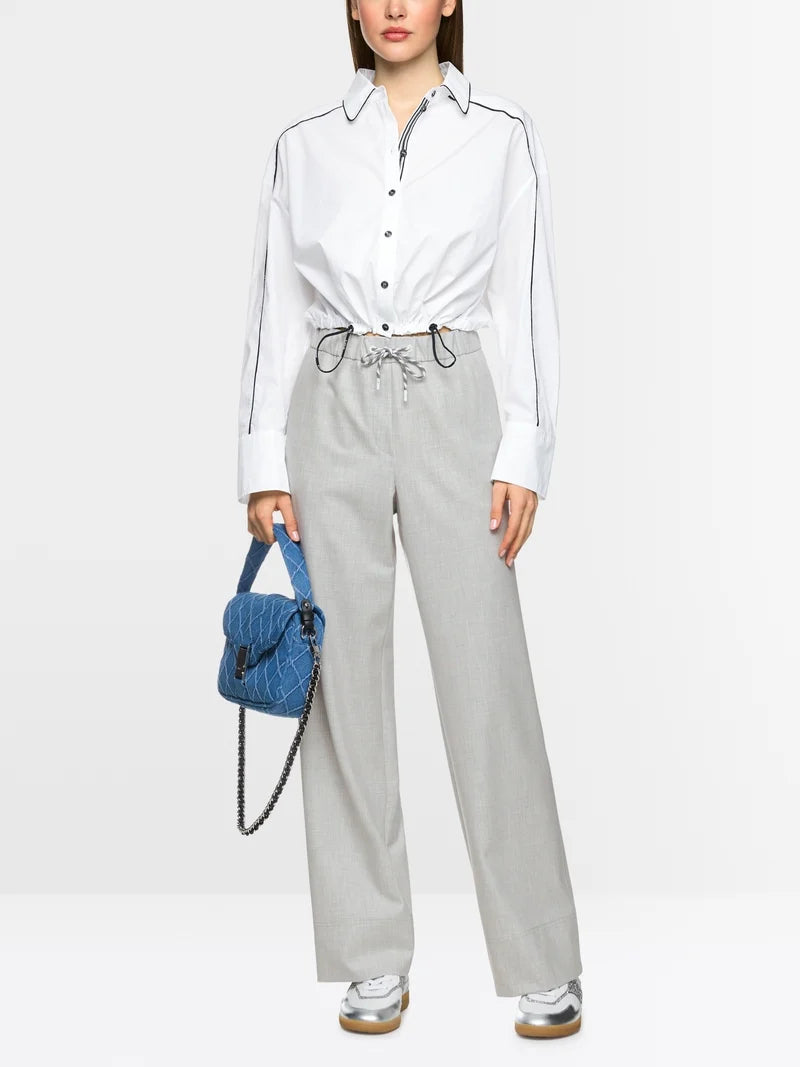 MARCCAIN GREY WIDE LEG TROUSERS ZS 8105 W02 225