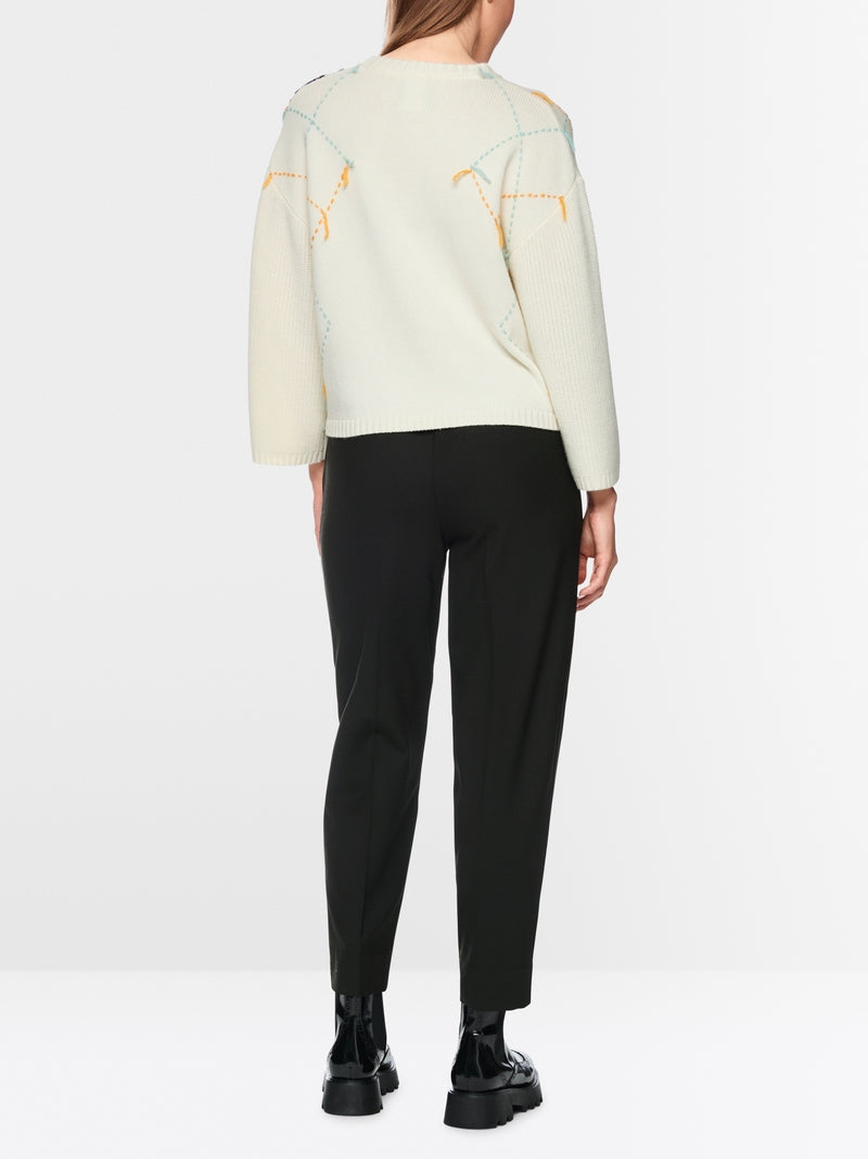 MARC CAIN BLACK ELASTICATED 3/4 TROUSERS ZS 8143 W46 225