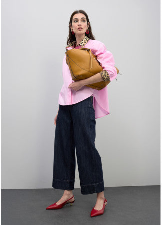 LOLA CASADEMUNT PINK ANIMAL PRINT POPLIN SHIRT  LS2615087 126