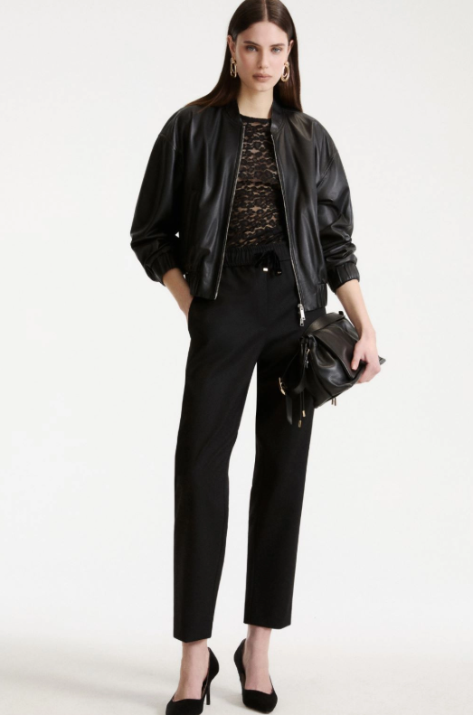 MARELLA BLACK MLSBEATO LONG TROUSERS 226