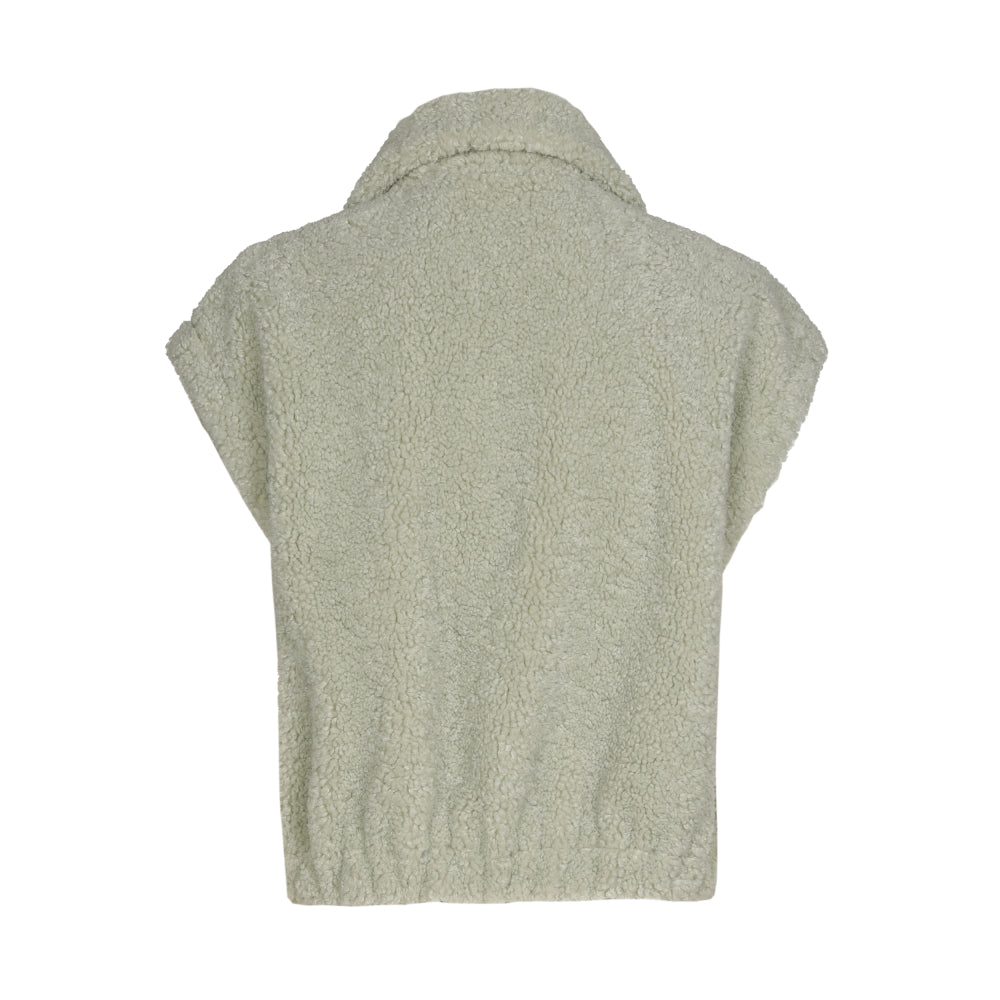 CAROLINE BISS GREEN FAUX FUR BODYWARMER 4436 63 226