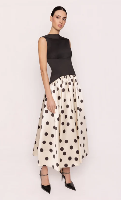 CARLA RUIZ CREAM DOT DRESS 53014 226