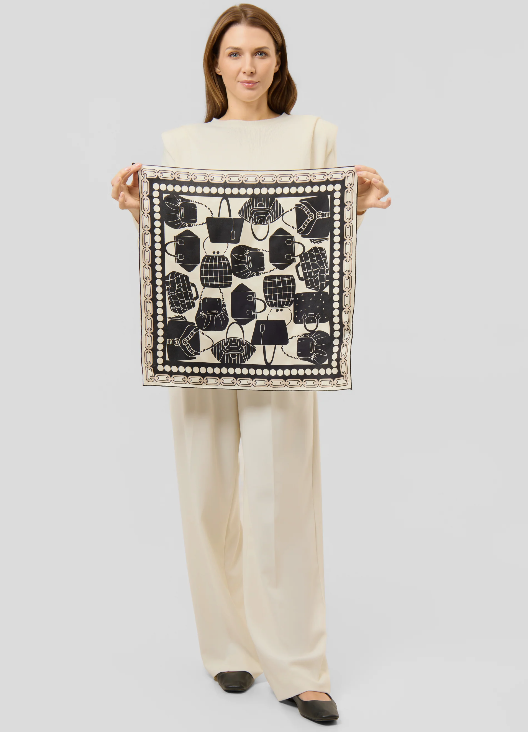 CODELLO BLACK BAG PRINT SCARF 62T0019 226