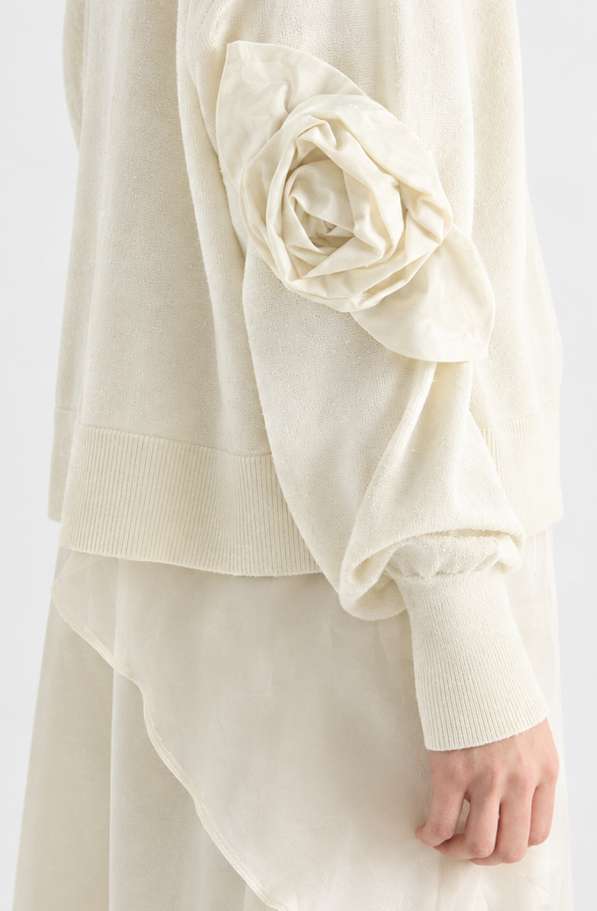 MEIMEIJ CREAM KNITTED SWEATER M6IZ14 226