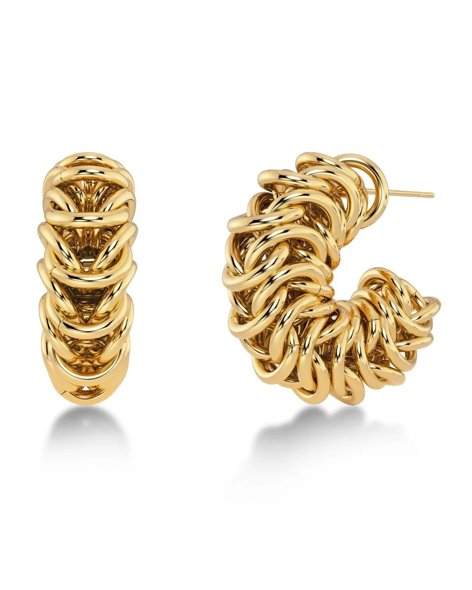 EDBLAD PALAZZO CHAIN HOOPS GOLD 129696 225
