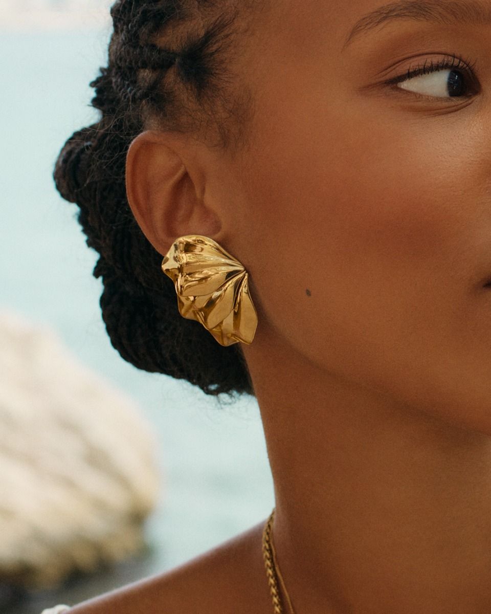 EDBLAD PETAL STUDS GOLD 126