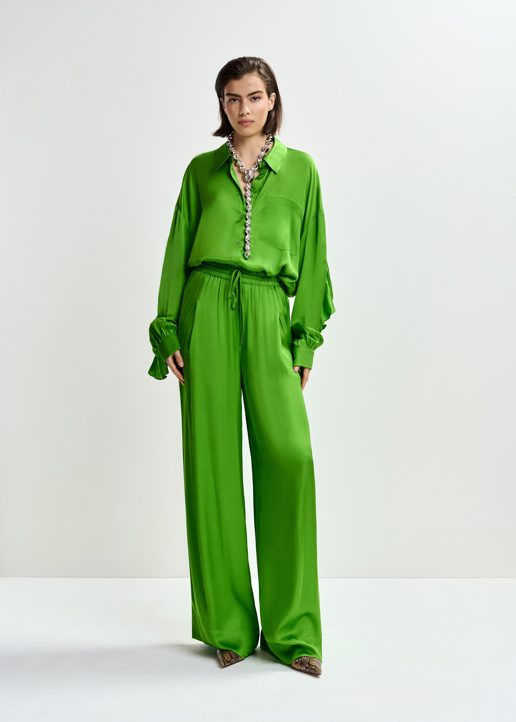 essential antwerp green wide leg pants julissa shop macbees killarney ireland 