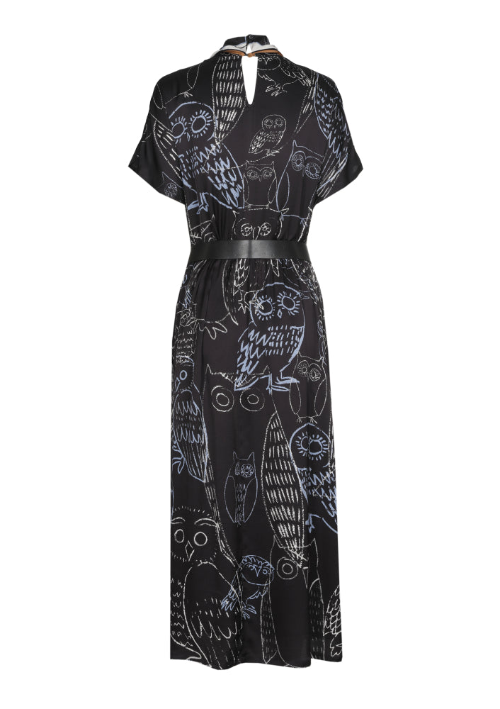CAROLINE BISS BLACK OWL DRESS 4136 29 226
