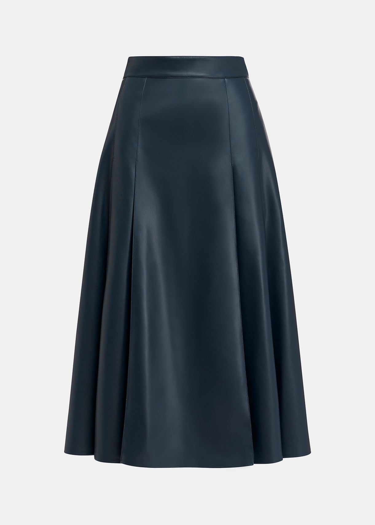 ESSENTIEL ANTWERP GEEUW LEATHER MIDI SKIRT 224