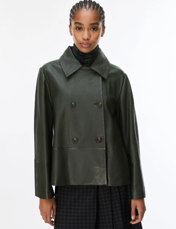 IBLUES LEATHER CROPPED JACKET IBLGIORNATA 226