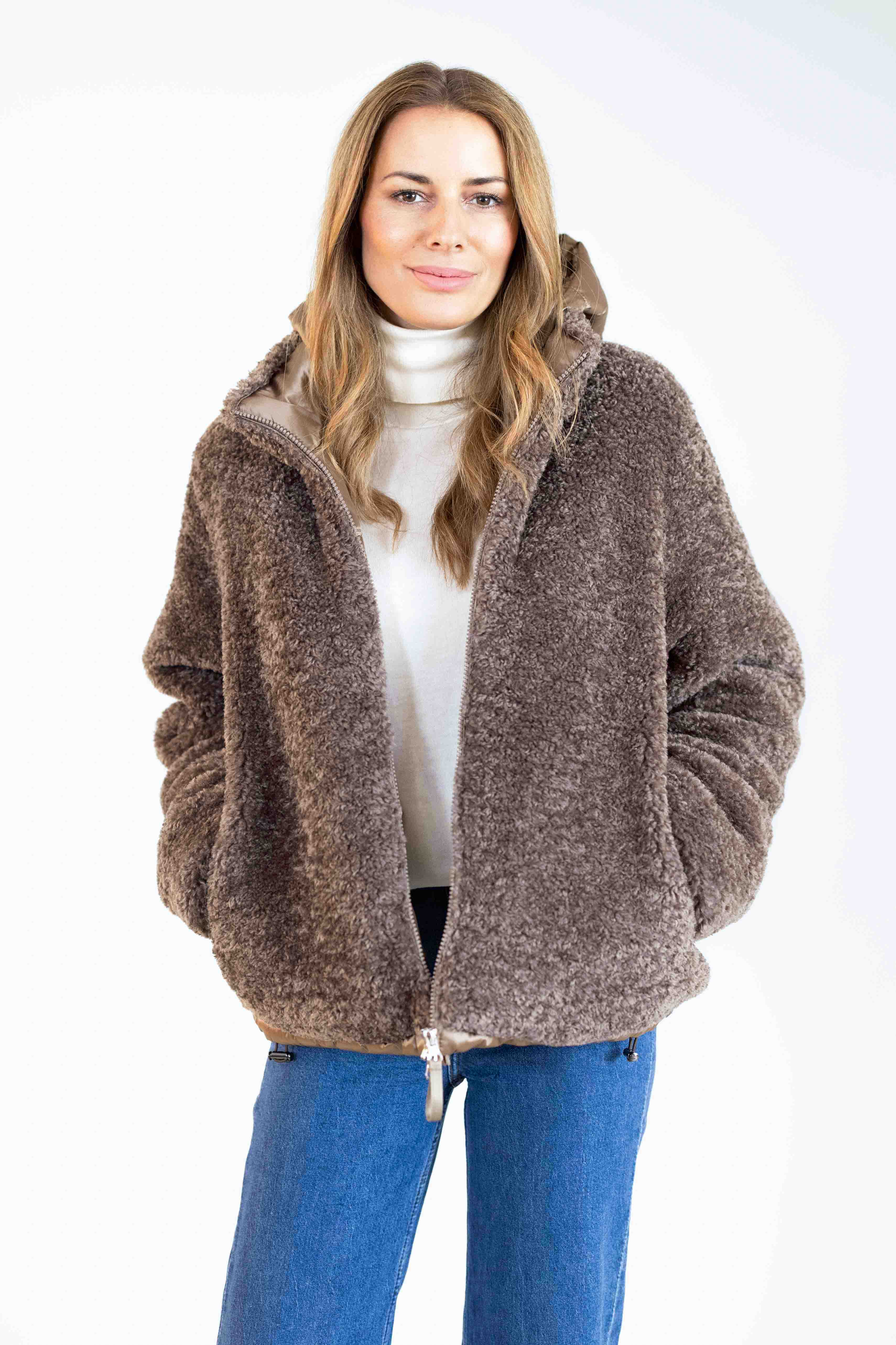 green goose reversible brown coat stocked at macbees