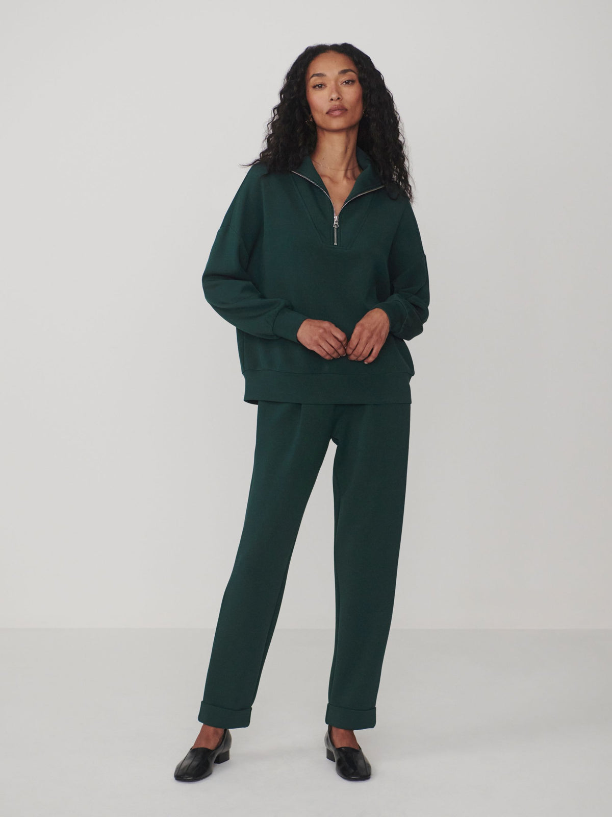 VARLEY GREEN HAWLEY HALF ZIP SWEATSHIRT 226
