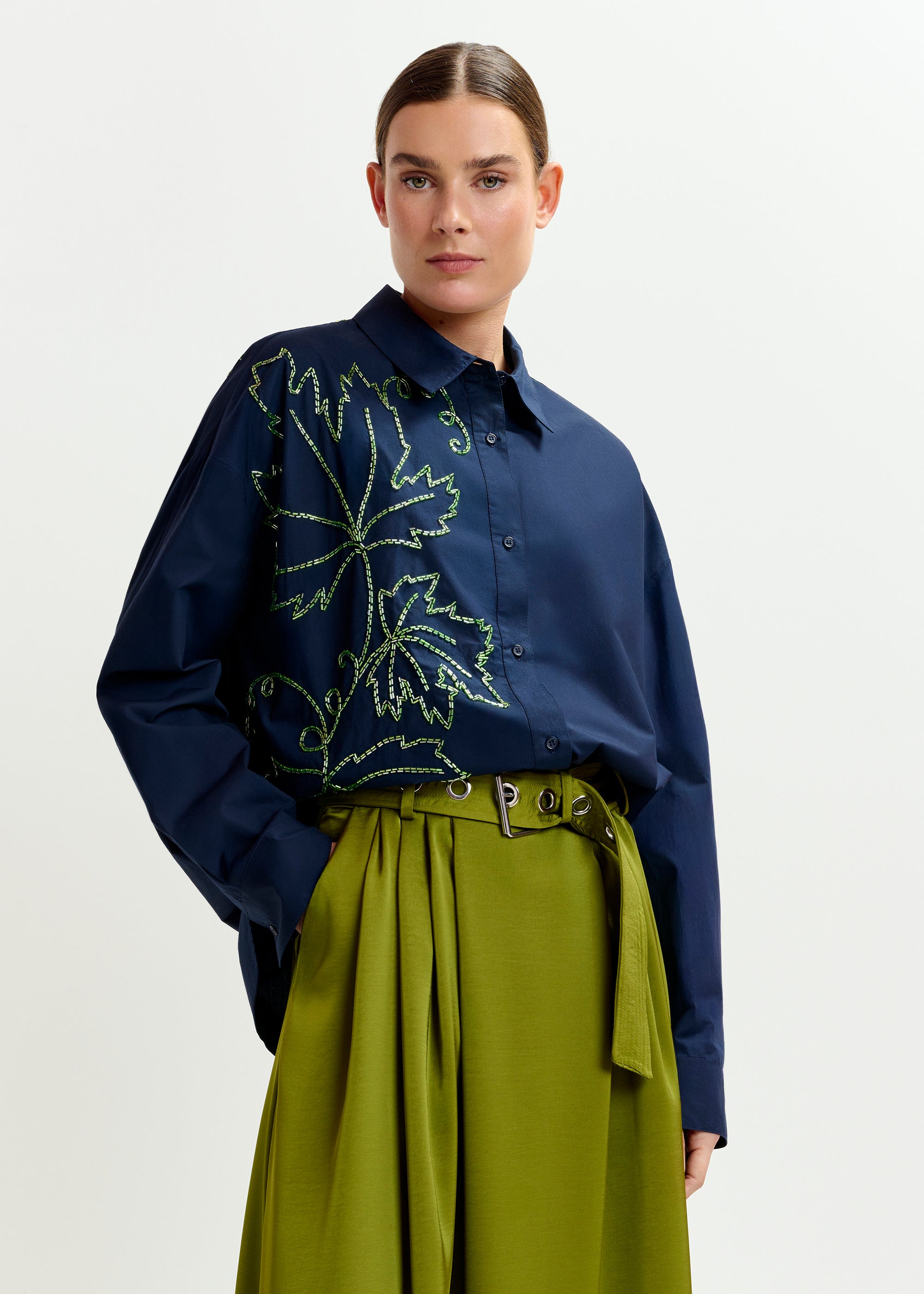 ESSENTIEL ANTWERP IBERIS GREEN SKIRT 225