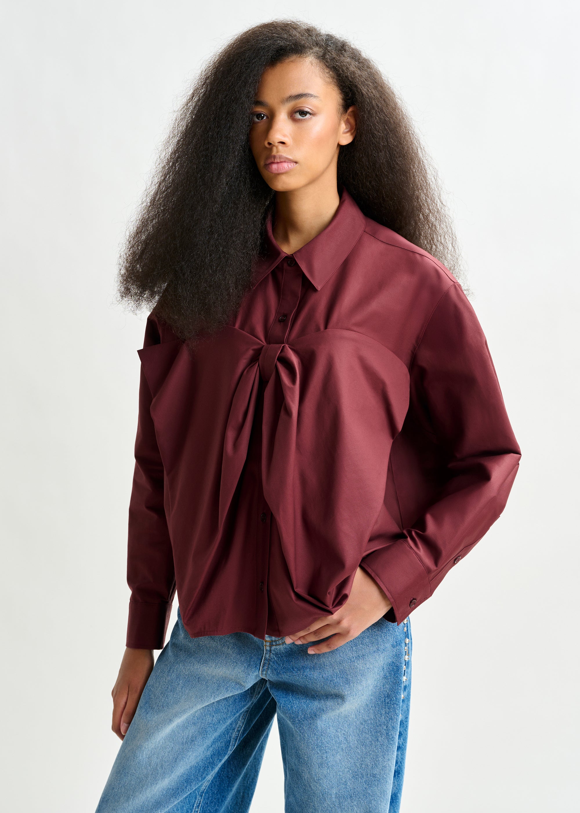 ESSENTIEL ANTWERP IBOW MAUVE SHIRT 225