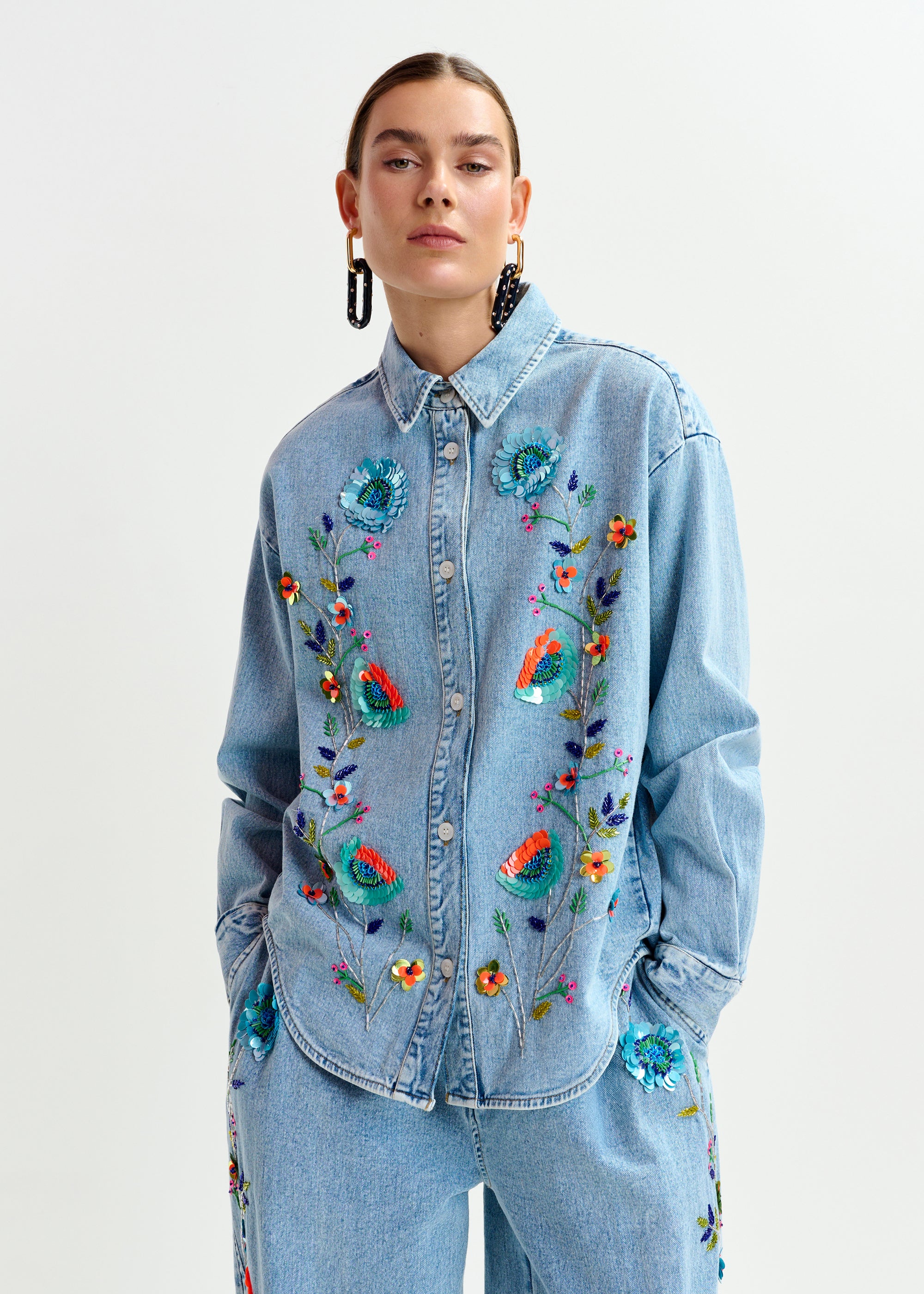 ESSENTIEL ANTWERP ICKSONVILLE DENIM SHIRT 225