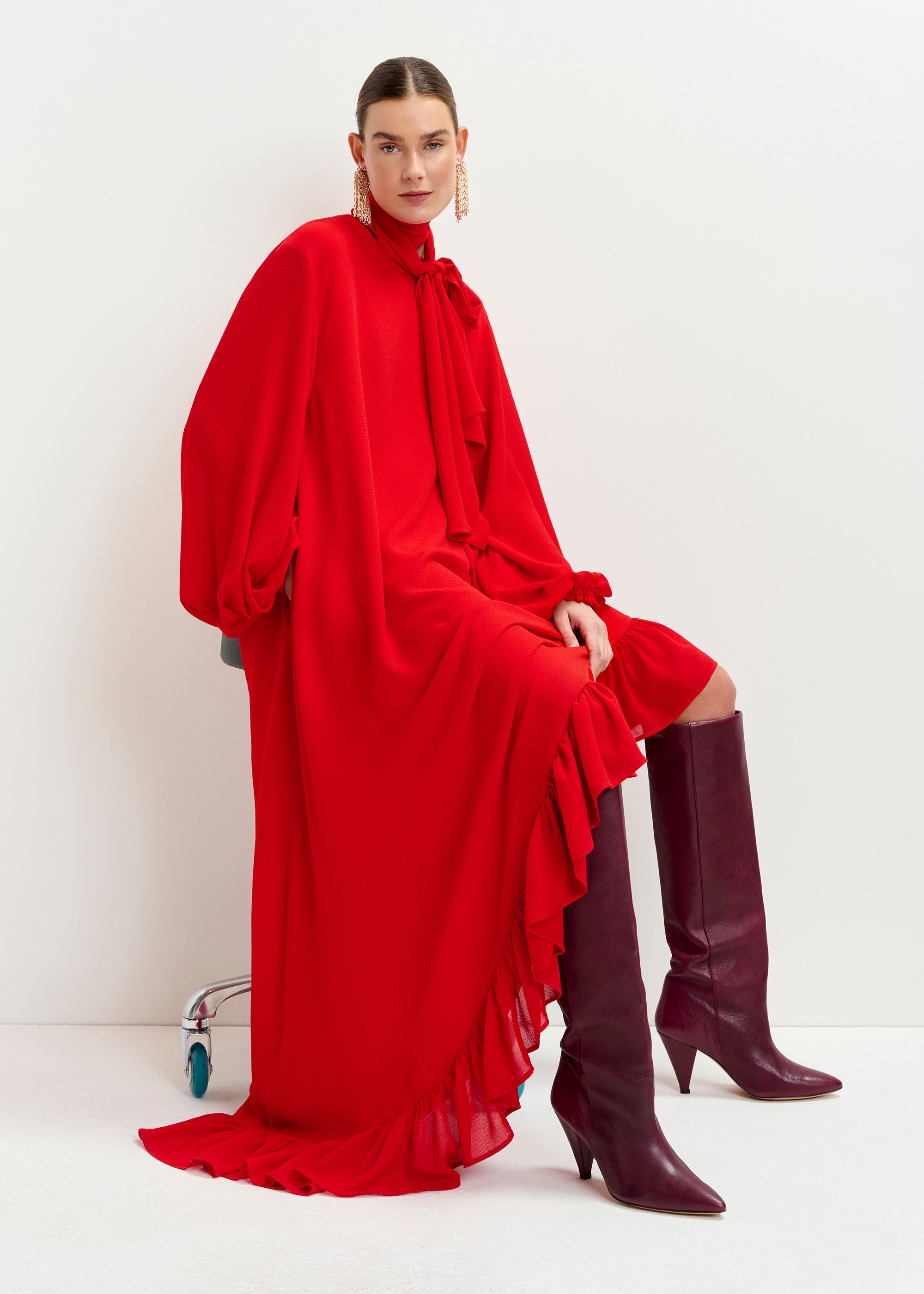 ESSENTIEL ANTWERP IFLOWER RED DRESS 225