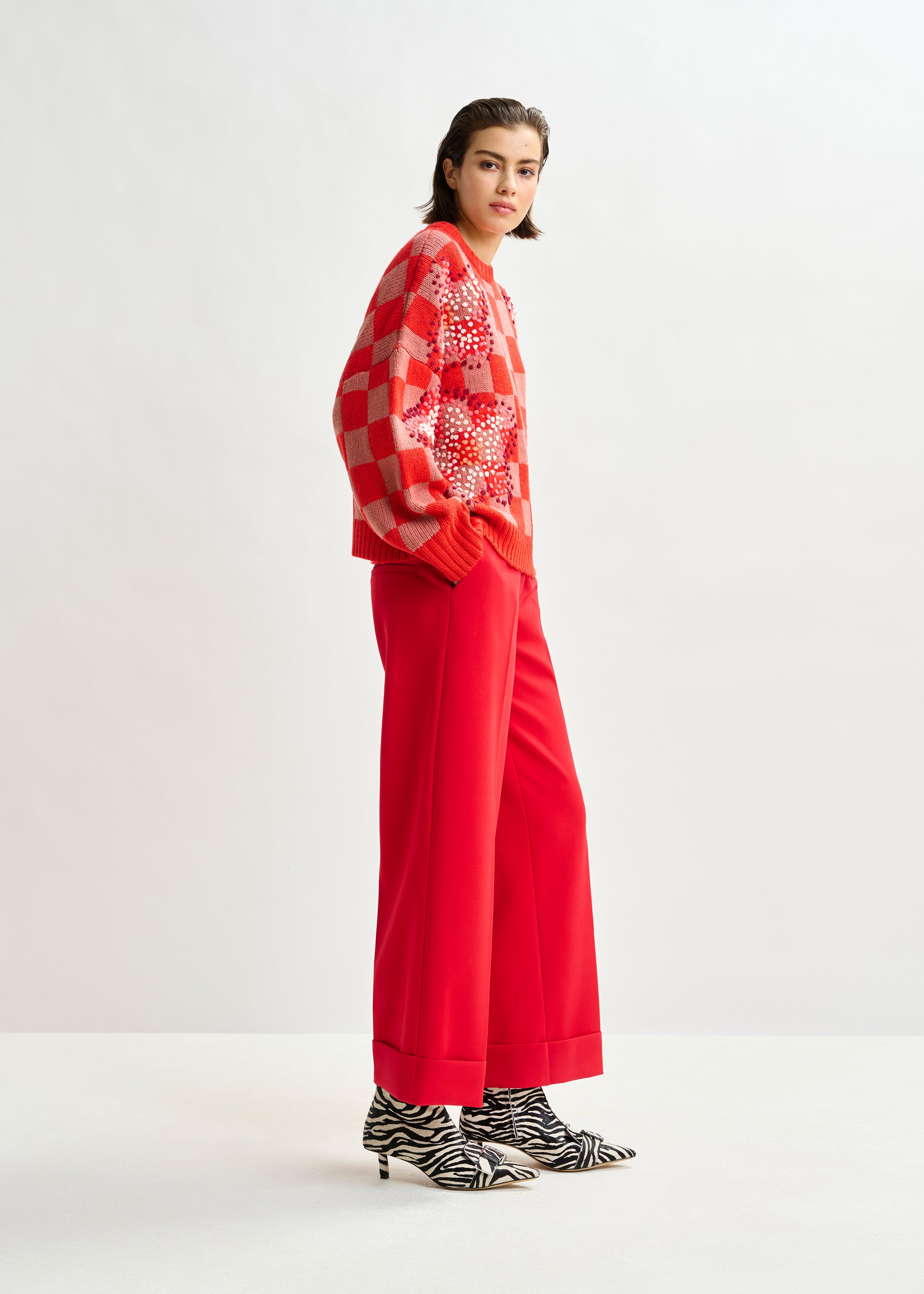 ESSENTIEL ANTWERP IMO RED PANTS 225