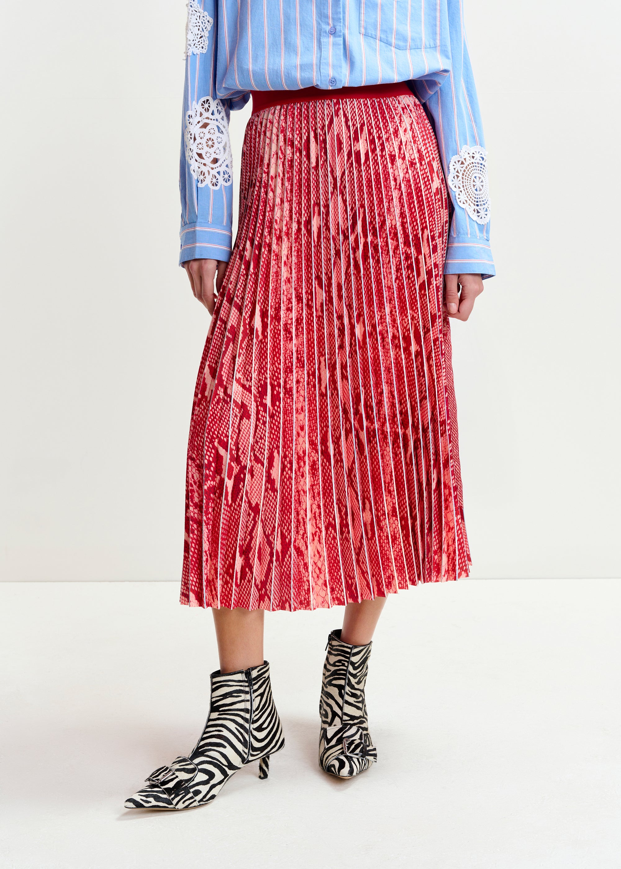 ESSENTIEL ANTWERP INDIRA RED SKIRT 225