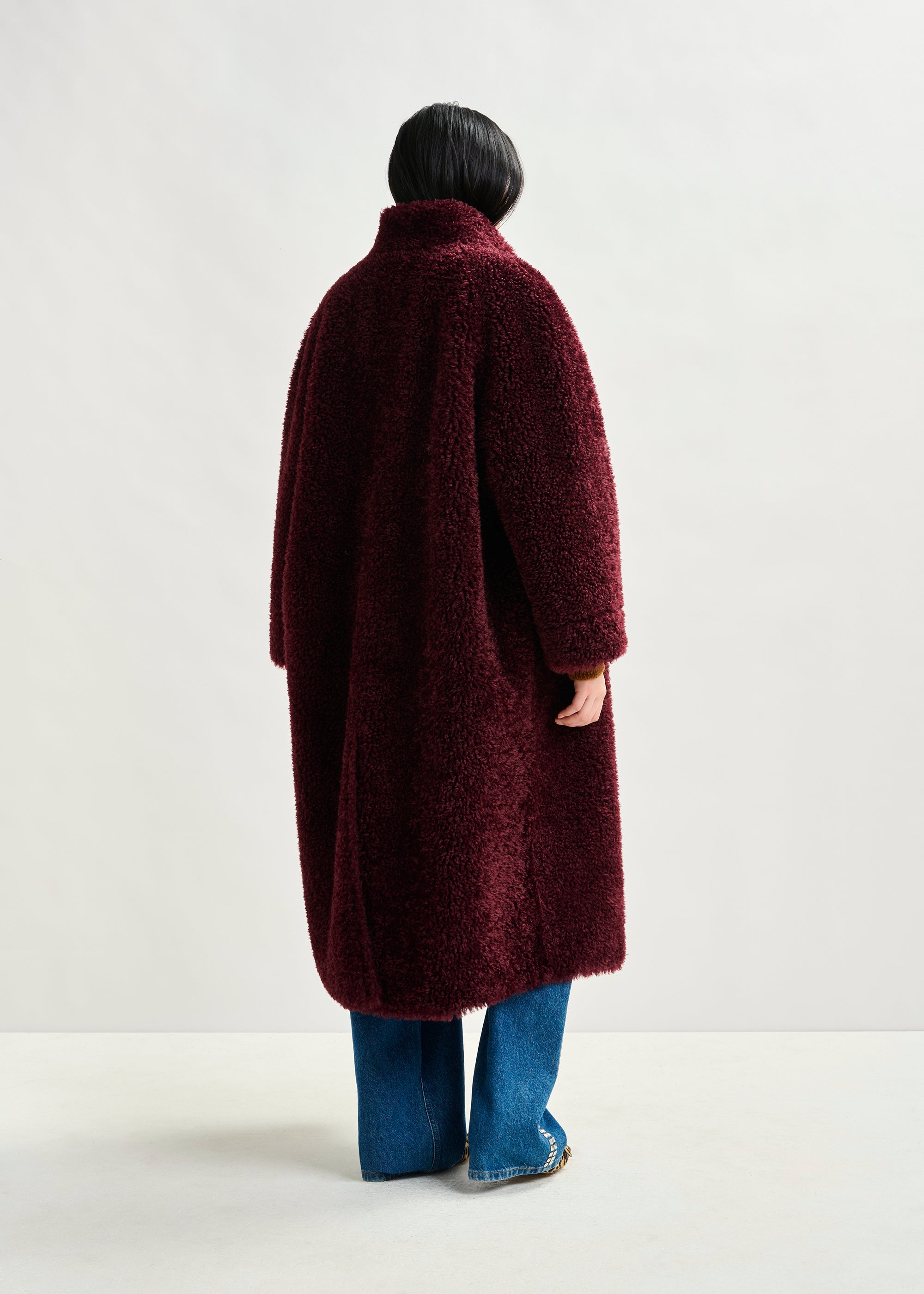 ESSENTIEL ANTWERP ISPOT BURGUNDY COAT 225