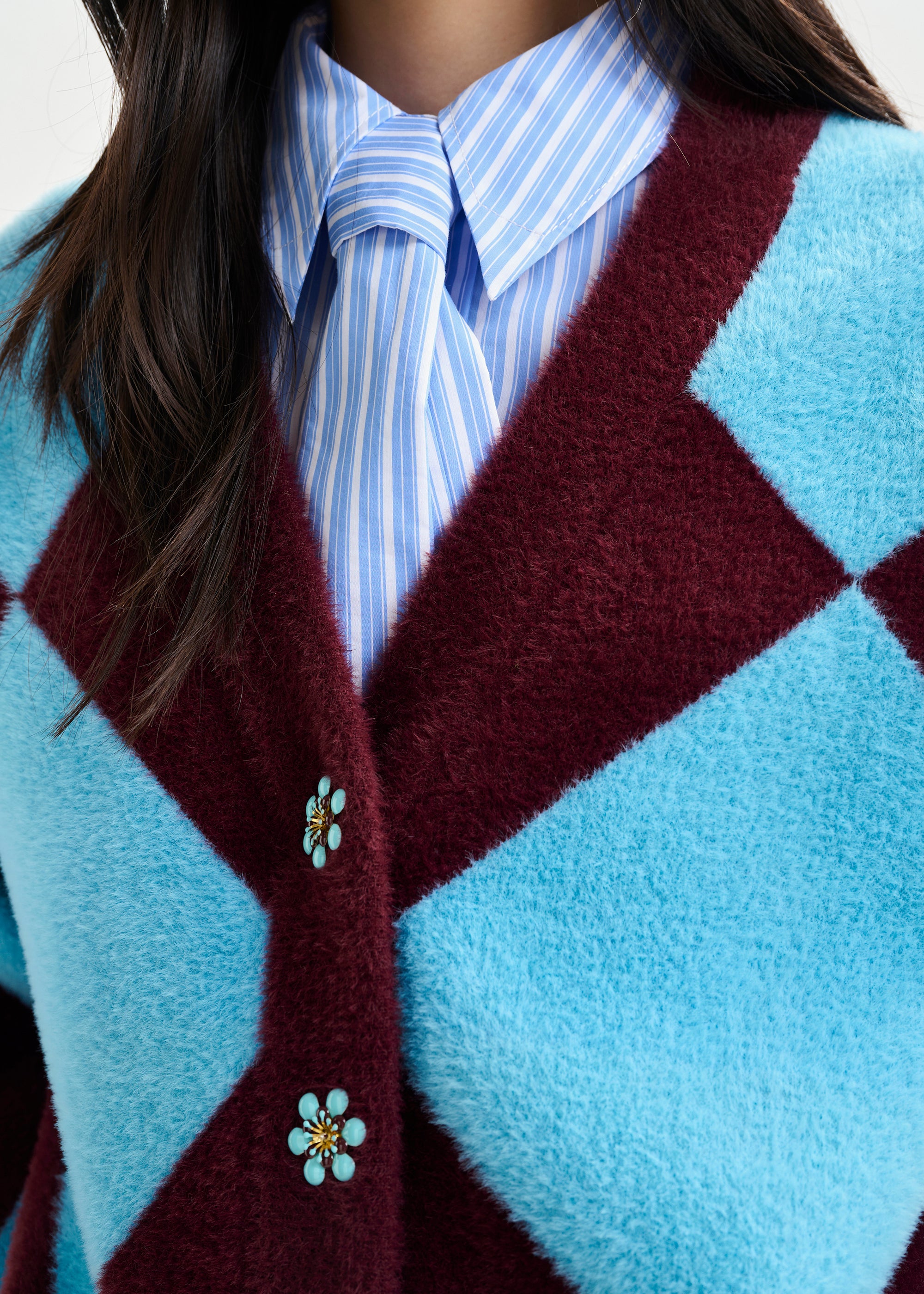 ESSENTIEL ANTWERP IWHO CHECK CARDIGAN 225