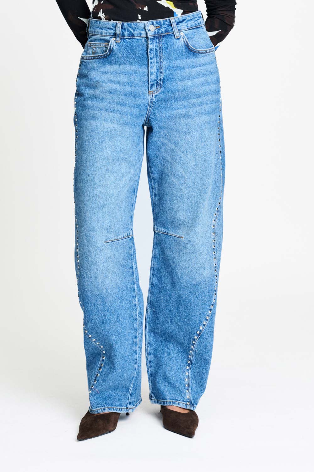POM DENIM STUD TROUSERS 9712 226