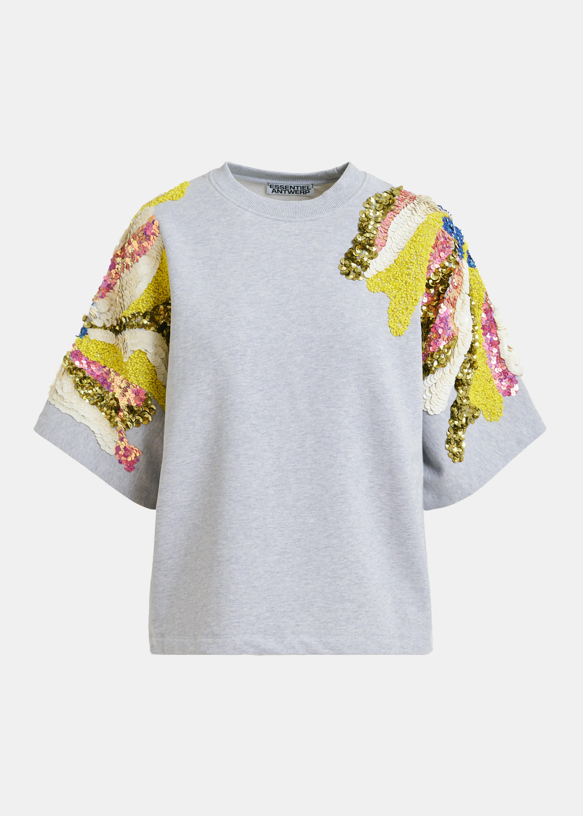 ESSENTIEL ANTWERP JADDA EMBROIDERED SWEATSHIRT SILVER LINING JADDA-J1SL 126