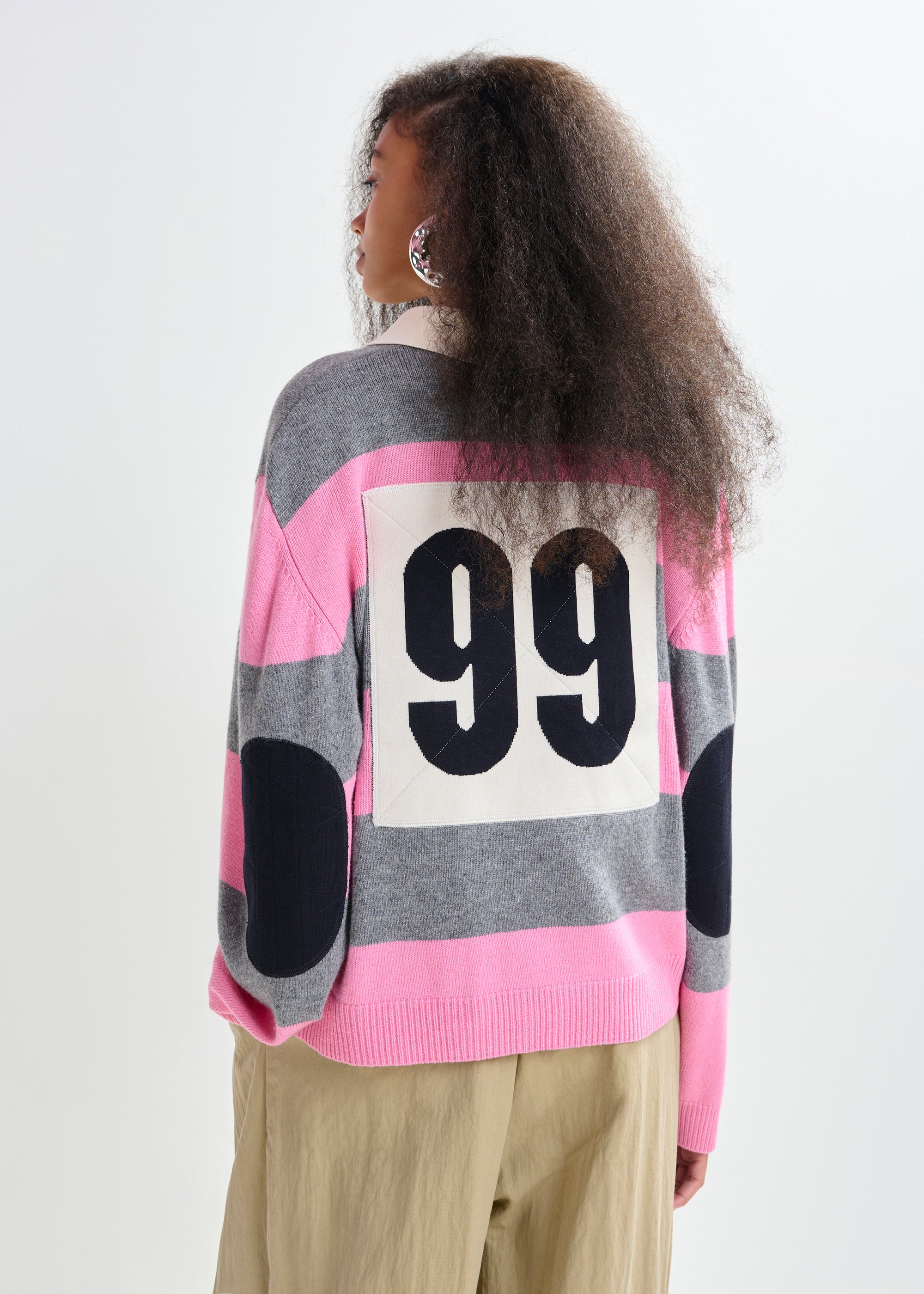 ESSENTIEL ANTWERP JARN PINK KNIT POLO 126