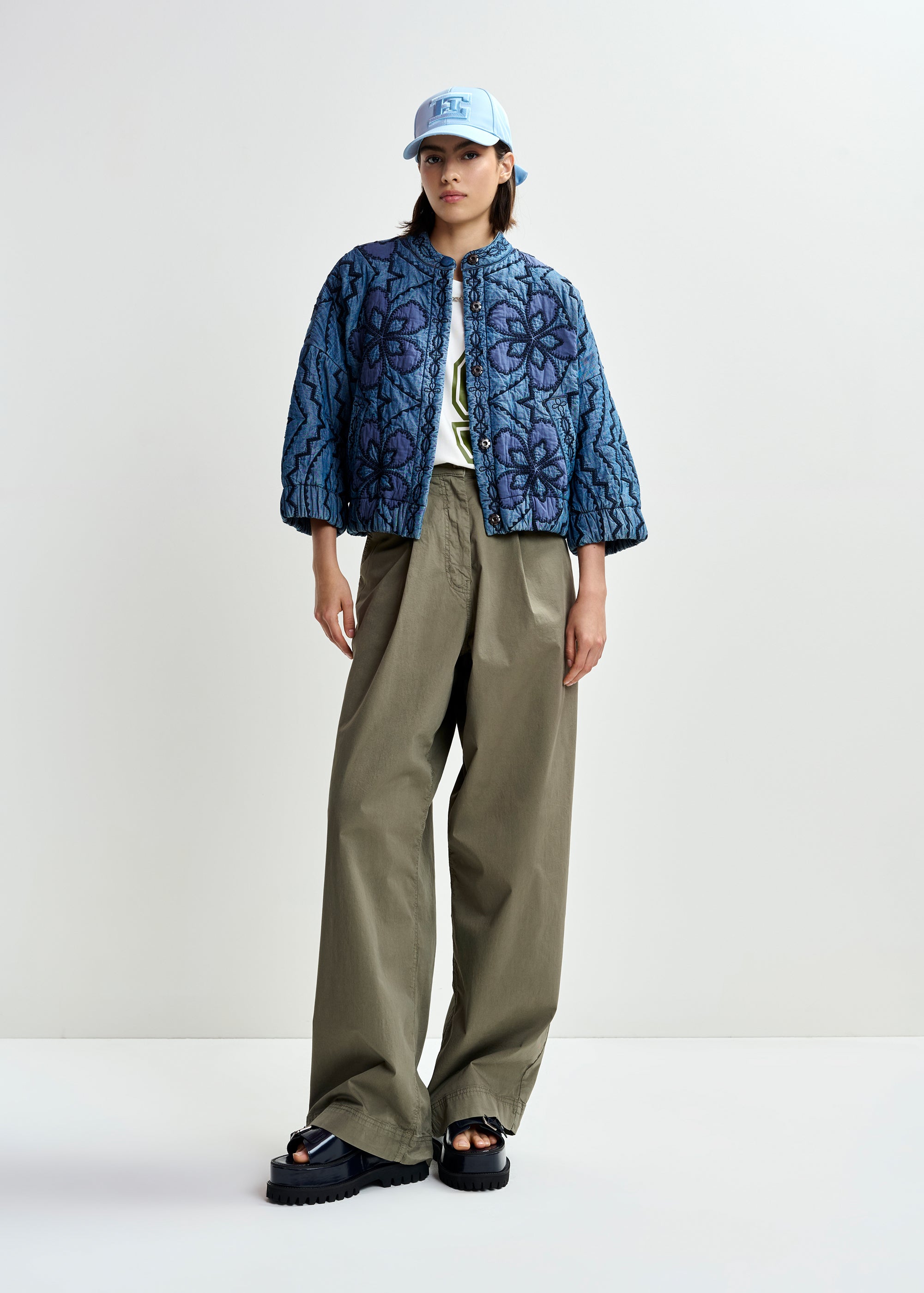 ESSENTIEL ANTWERP JATROPHA QUILTED DENIM JACKET DENIM 126
