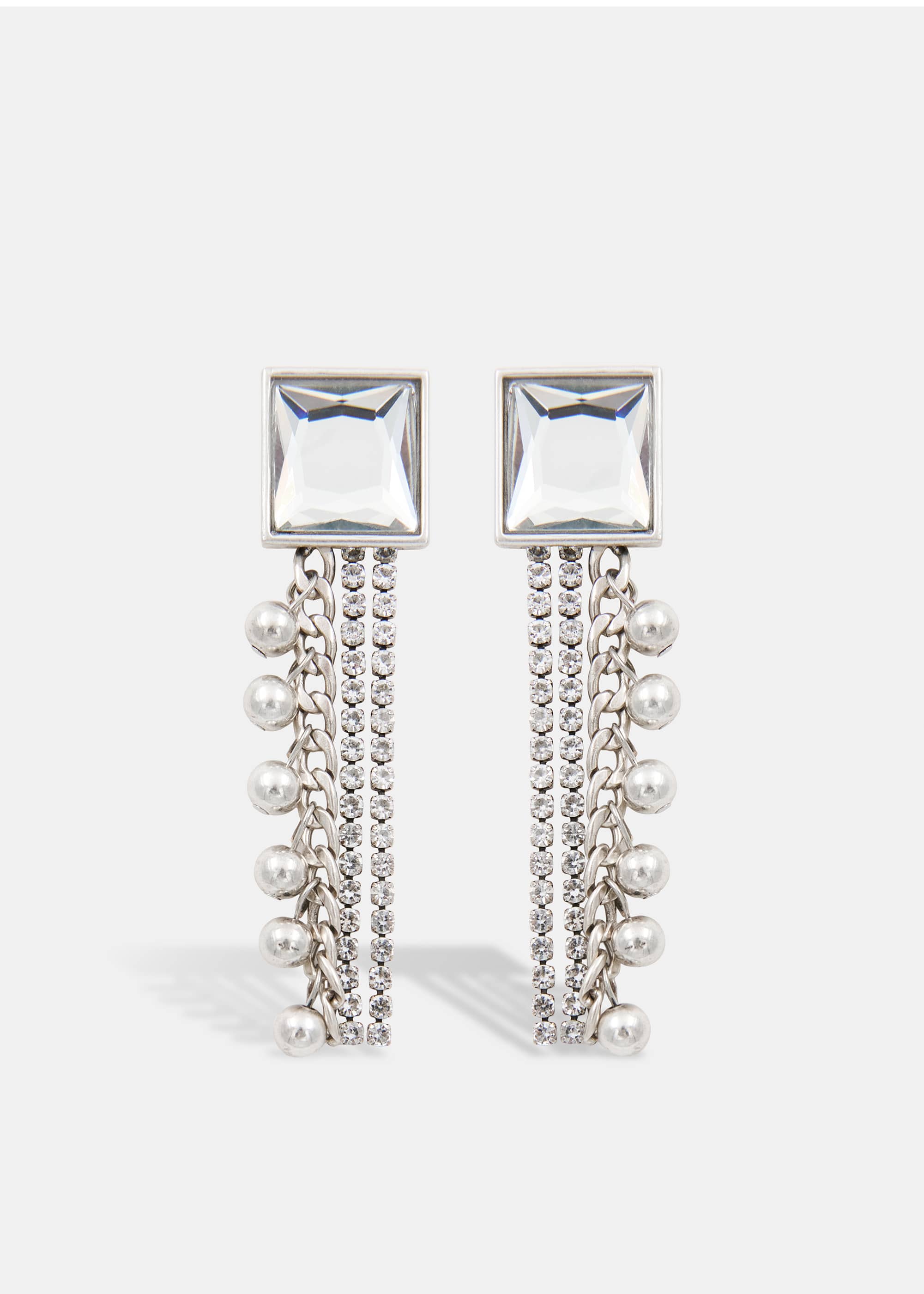 ESSENTIEL ANTWERP JEARRY RHINESTONES EARRINGS SILVER LINING JEARRY-SL36 126