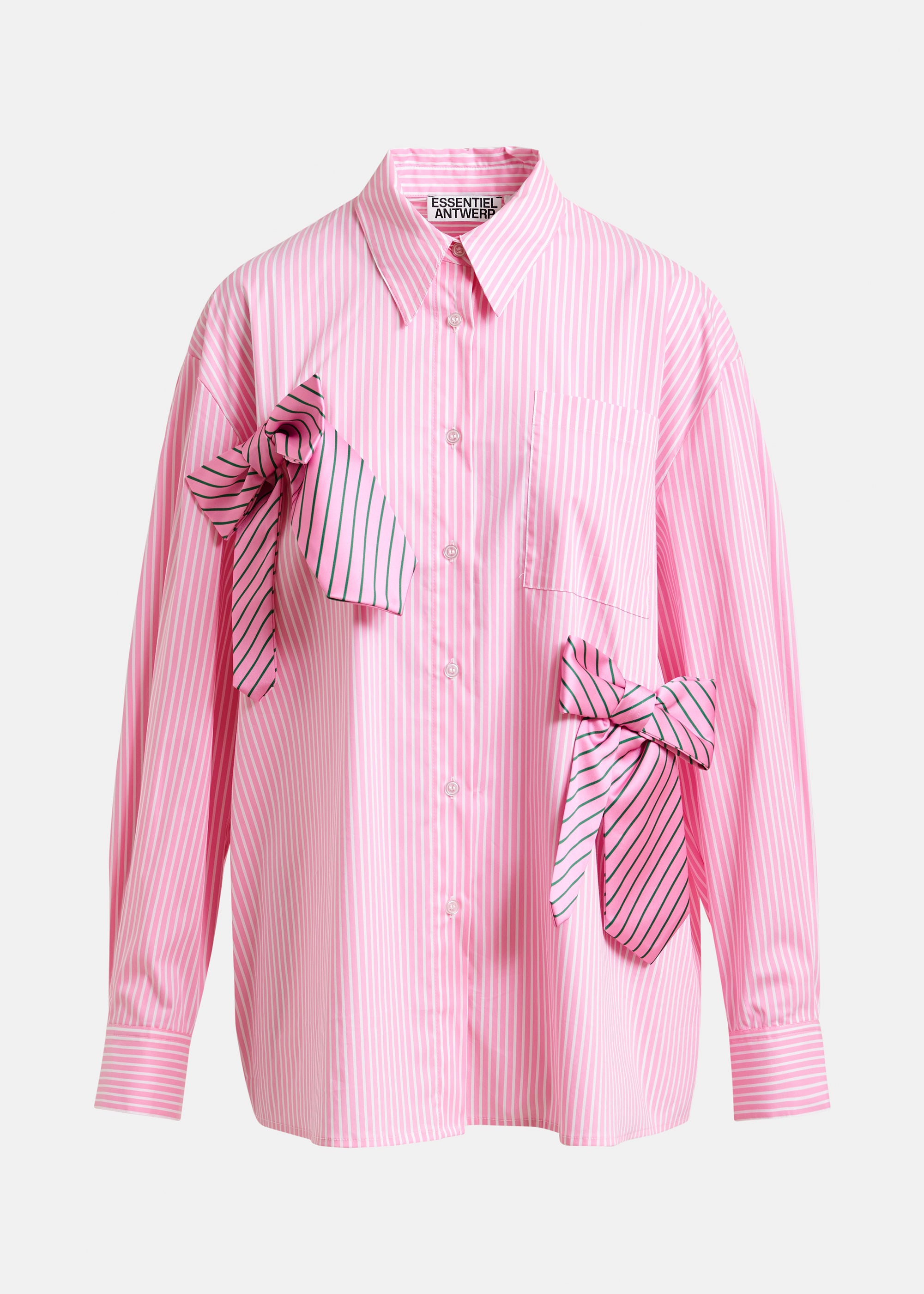 ESSENTIEL ANTWERP JIWI SHIRT WITH BOWTIES PINK 126