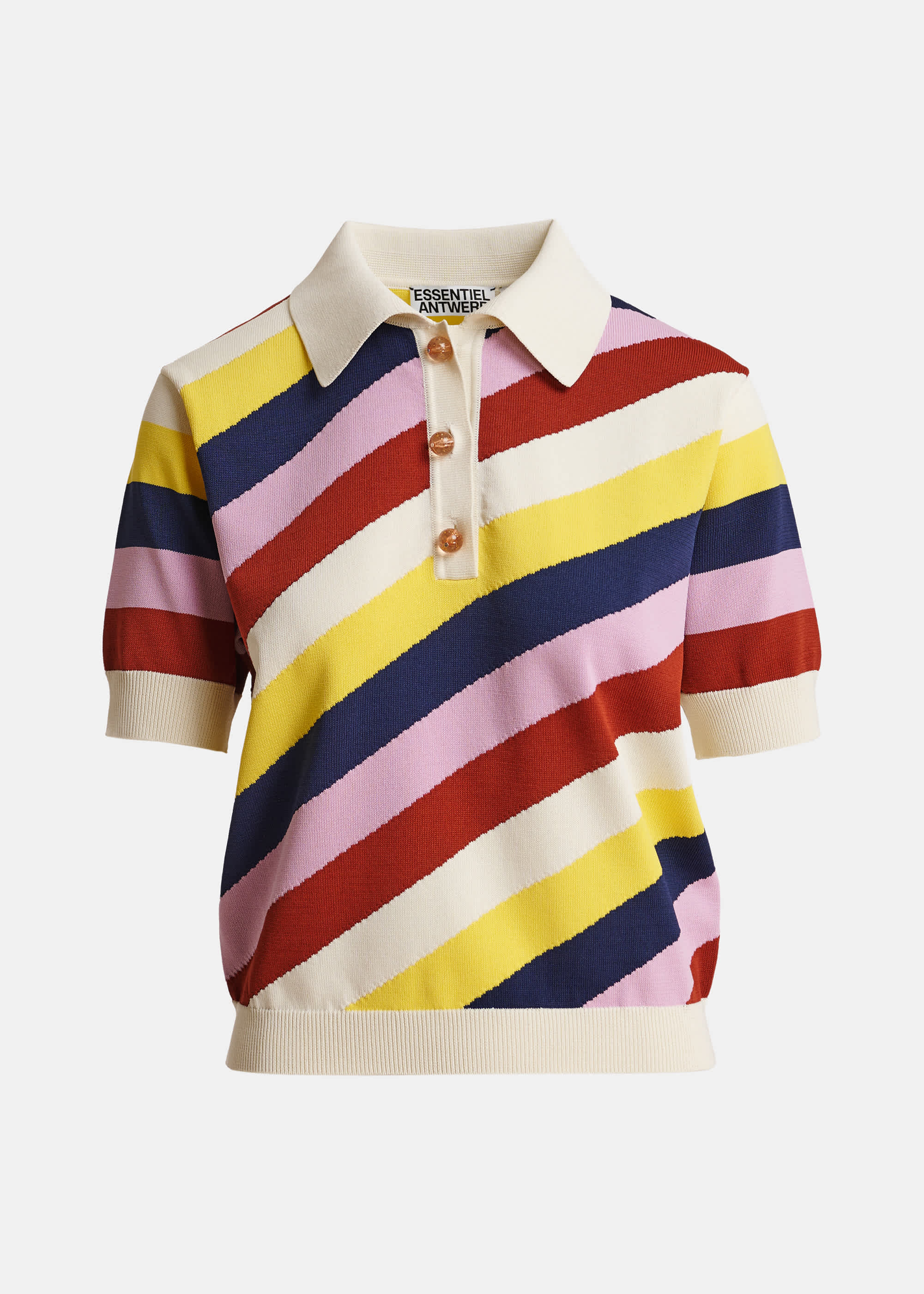 ESSENTIEL ANTWERP JOLLOW JACQUARD POLO OFF WHITE JOLLOW-J10W 126
