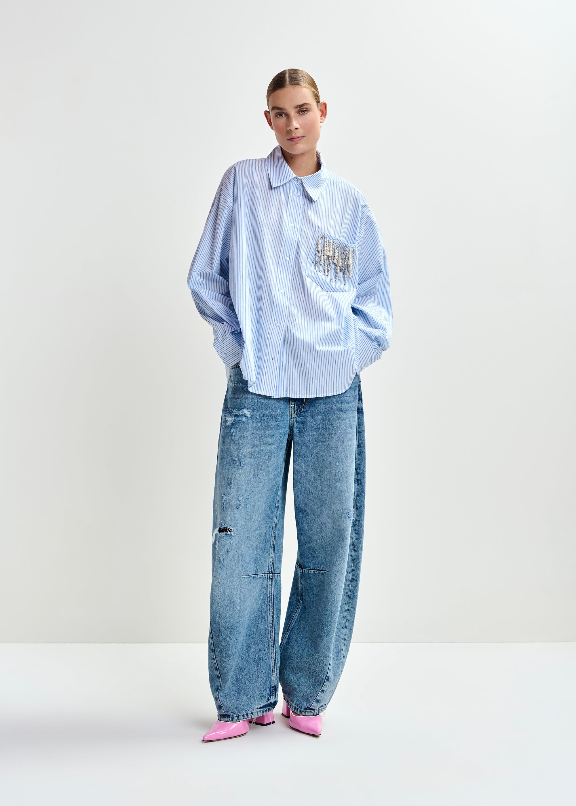 ESSENTIEL ANTWERP JOMMEKE EMBELLISHED SHIRT MULTI 126