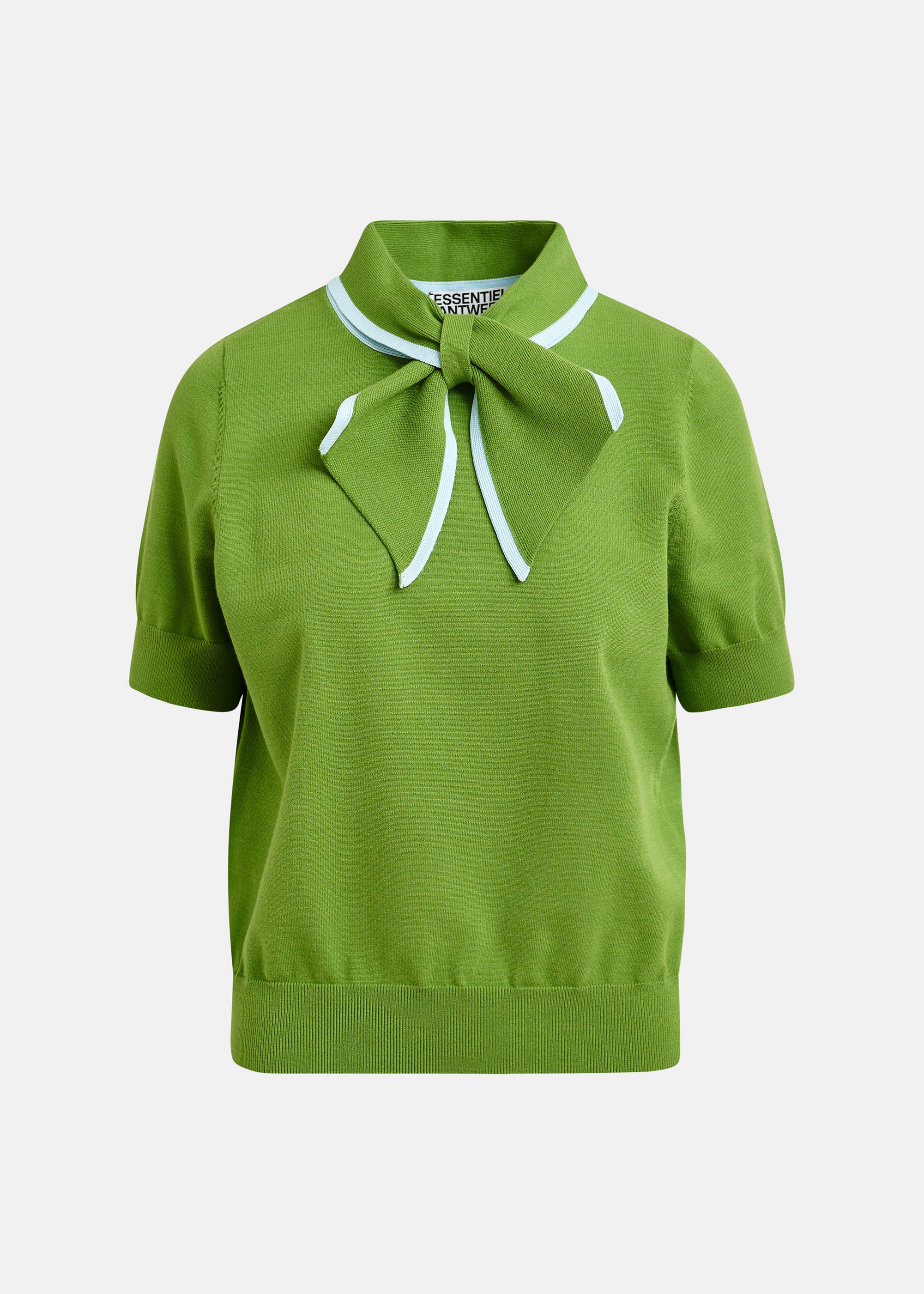 ESSENTIEL ANTWERP JONDA CONTRAST COLOUR POLO GREEN 126