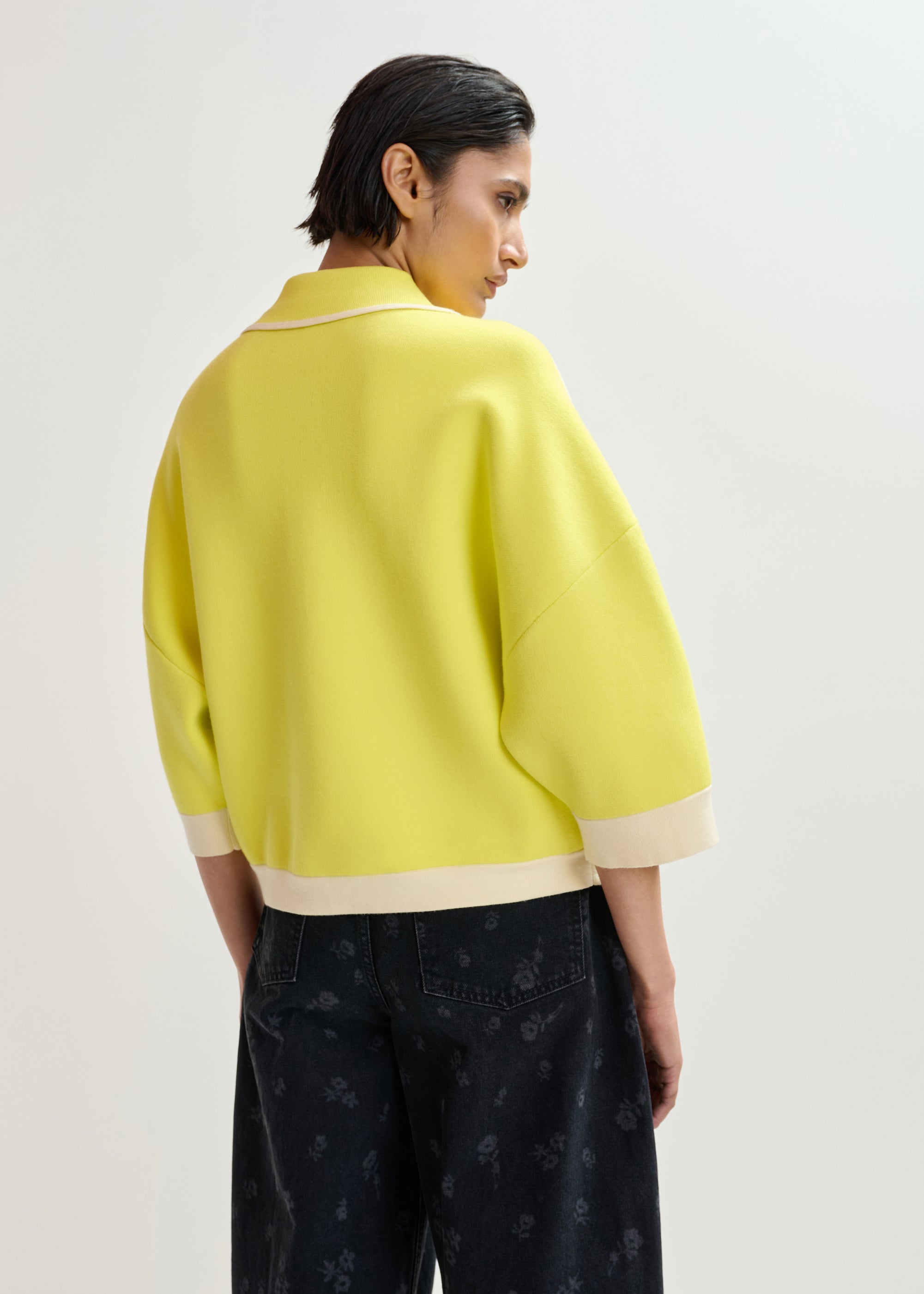ESSENTIEL ANTWERP JUGLY KNIT CARDIGAN LEMON 126