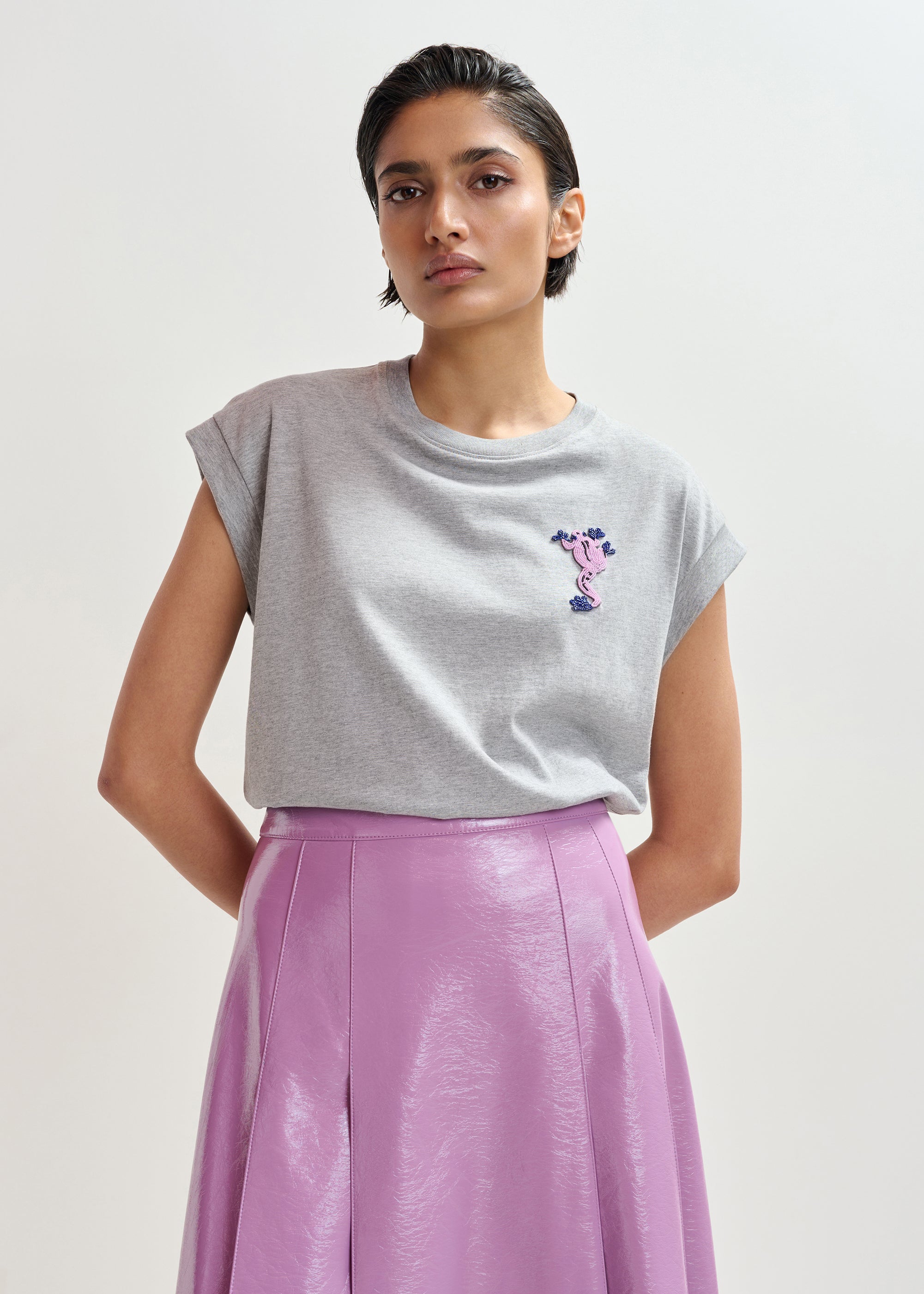 ESSENTIEL ANTWERP JUNGALA EMBROIDERED T-SHIRT MULTI 126