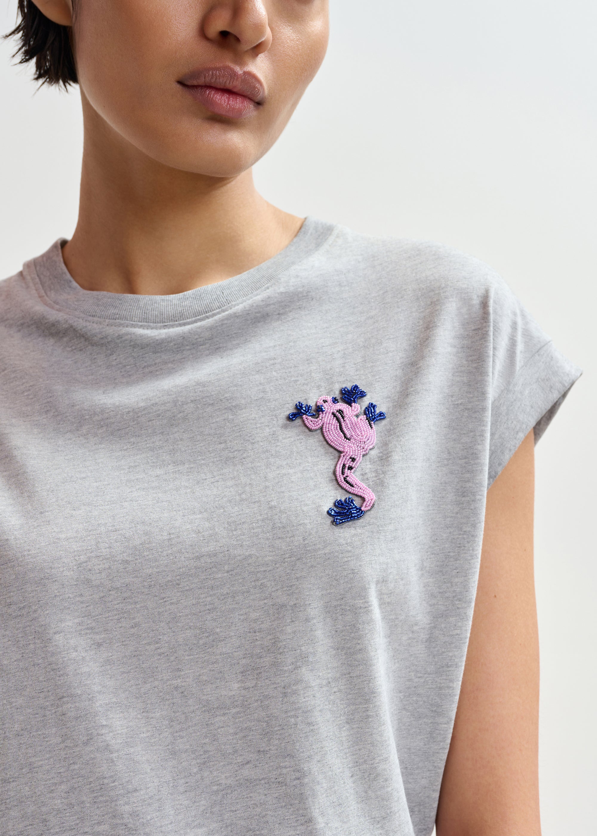 ESSENTIEL ANTWERP JUNGALA EMBROIDERED T-SHIRT MULTI 126