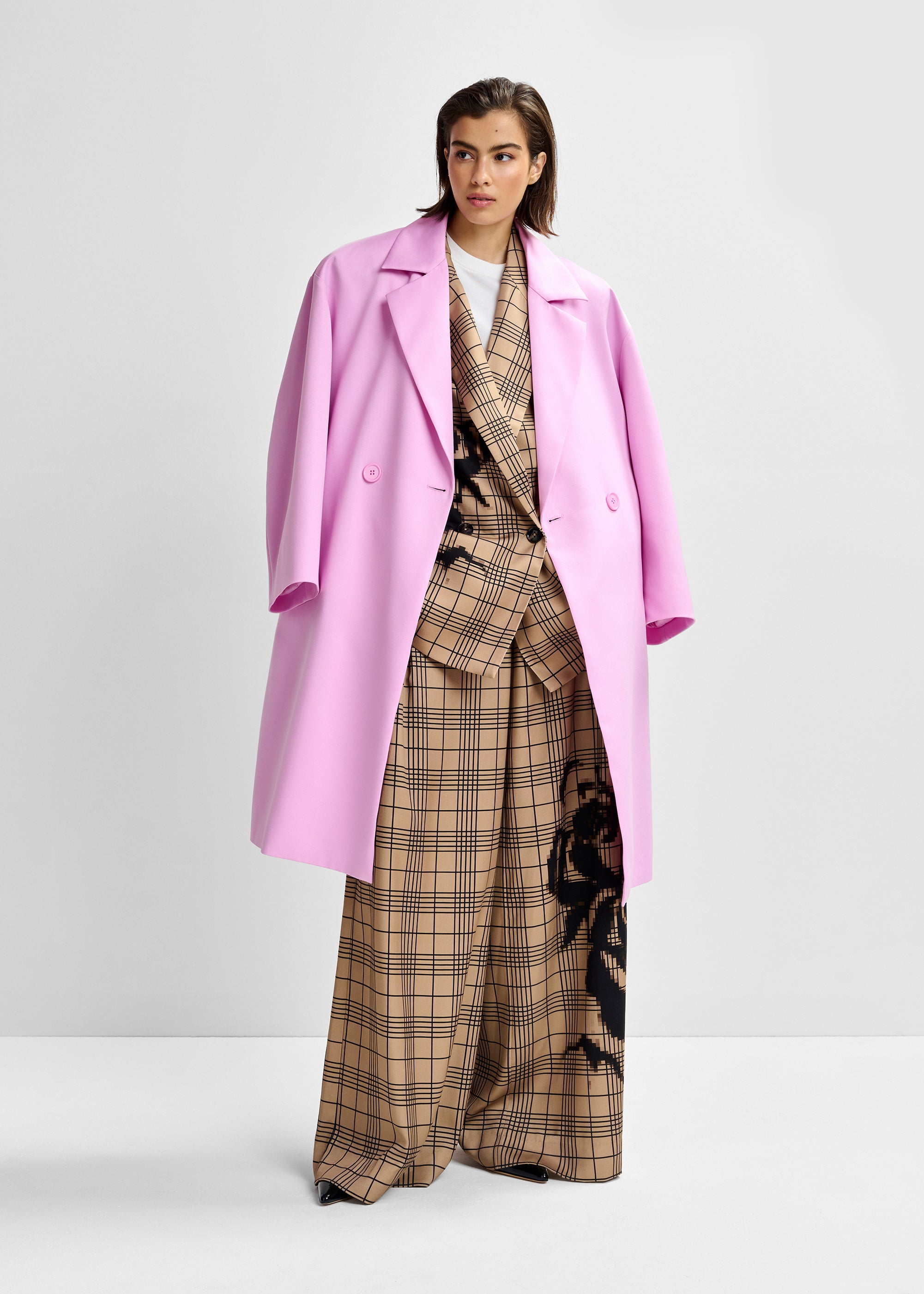 ESSENTIEL ANTWERP JUNTA OVERSIZED COAT PINK 126