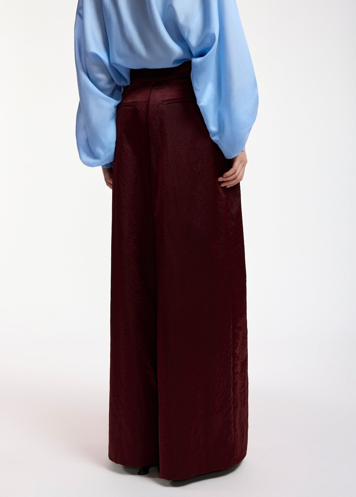 ESSENTIEL ANTWERP WINE KARMEN WIDE LEG PANTS 226