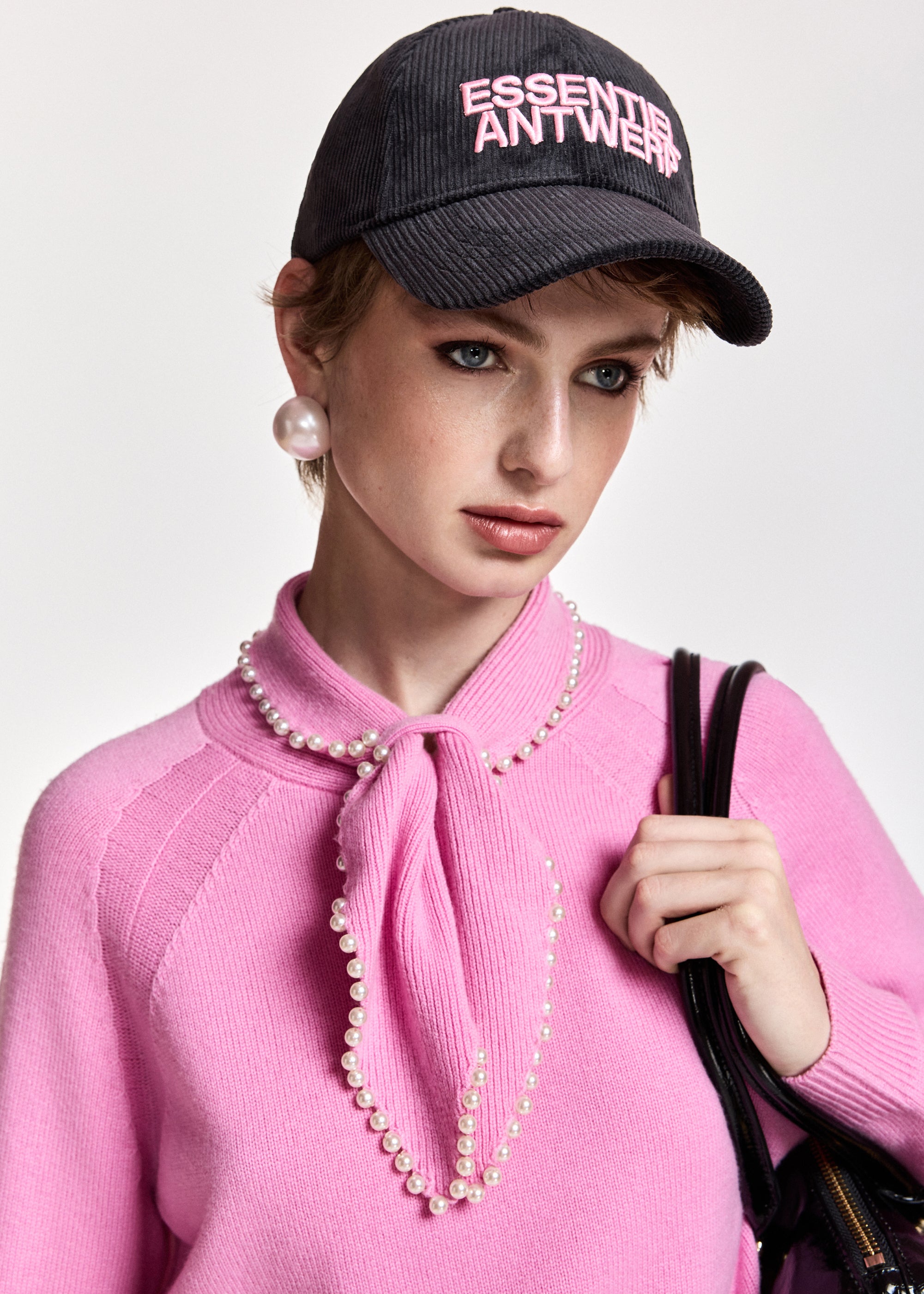 ESSENTIEL ANTWERP PINK KASA PULLOVER WITH BEADS KASA 226
