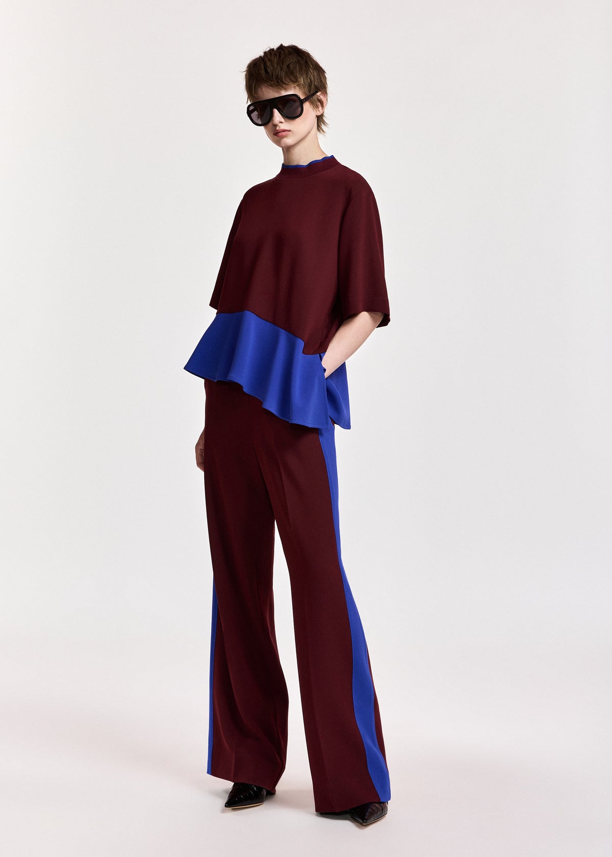 ESSENTIEL ANTWERP WINE KEYLESS TWO COLOUR TOP 226
