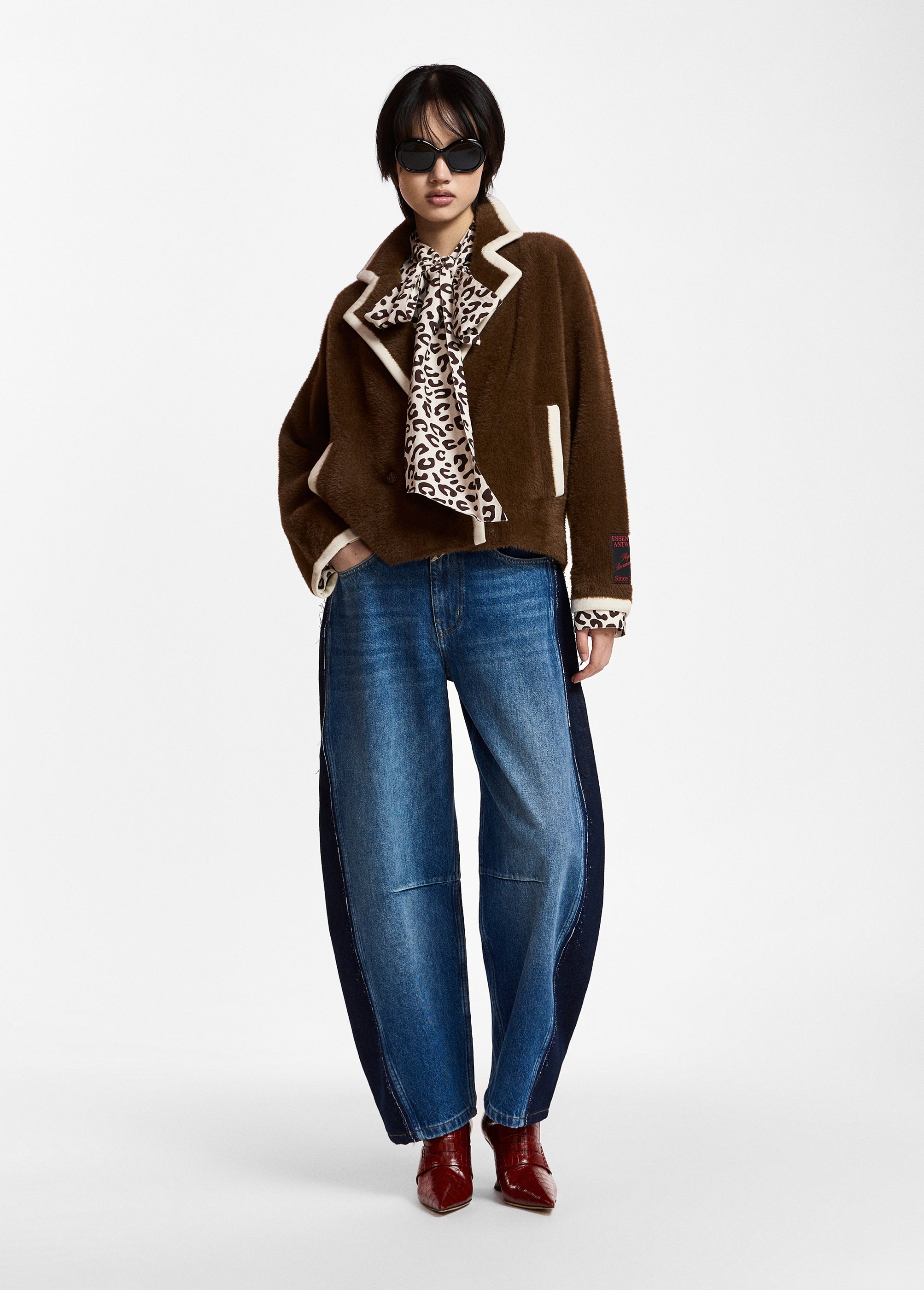 ESSENTIEL ANTWERP MULTI KUGAR CONTRAST CARDIGAN 226