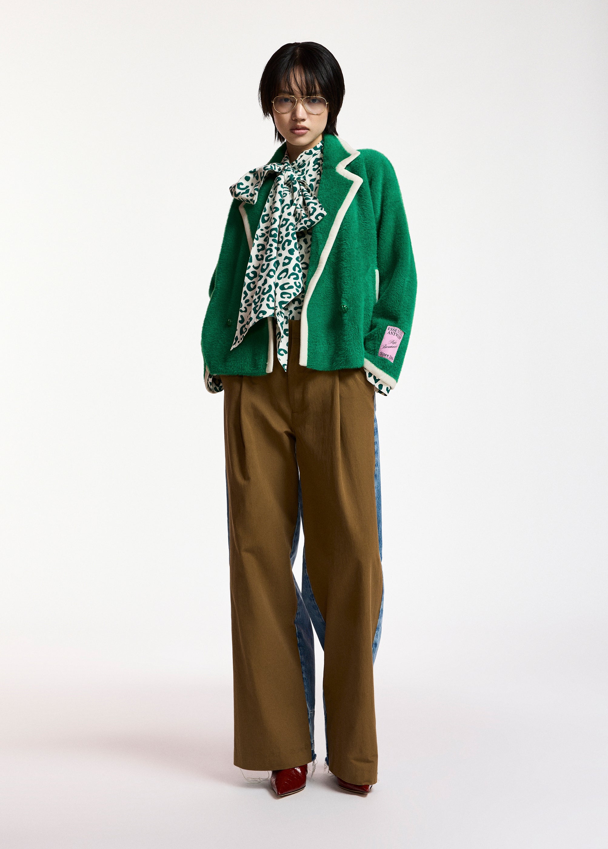 ESSENTIEL ANTWERP MULTI KUGAR CONTRAST CARDIGAN 226
