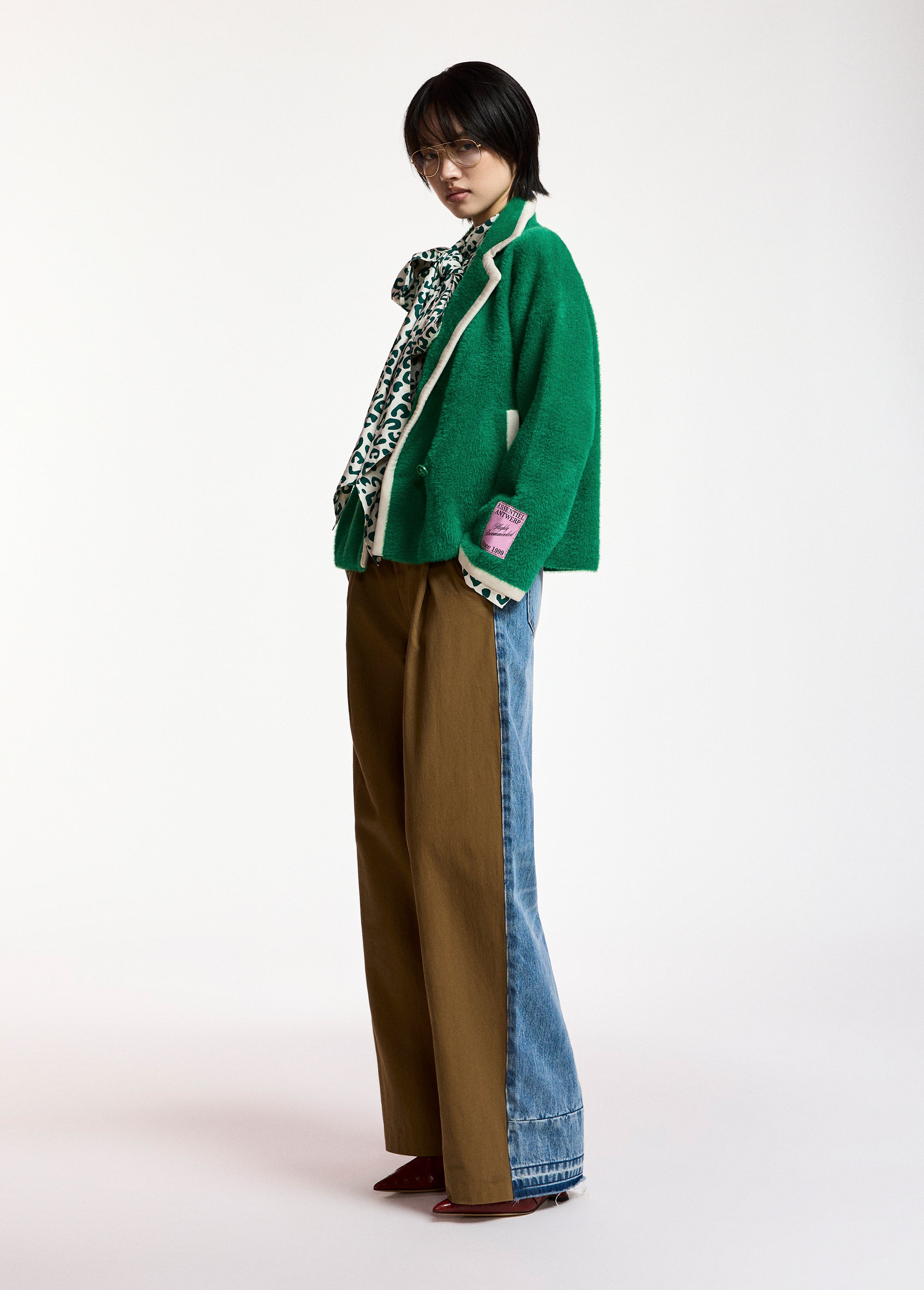 ESSENTIEL ANTWERP MULTI KUGAR CONTRAST CARDIGAN 226