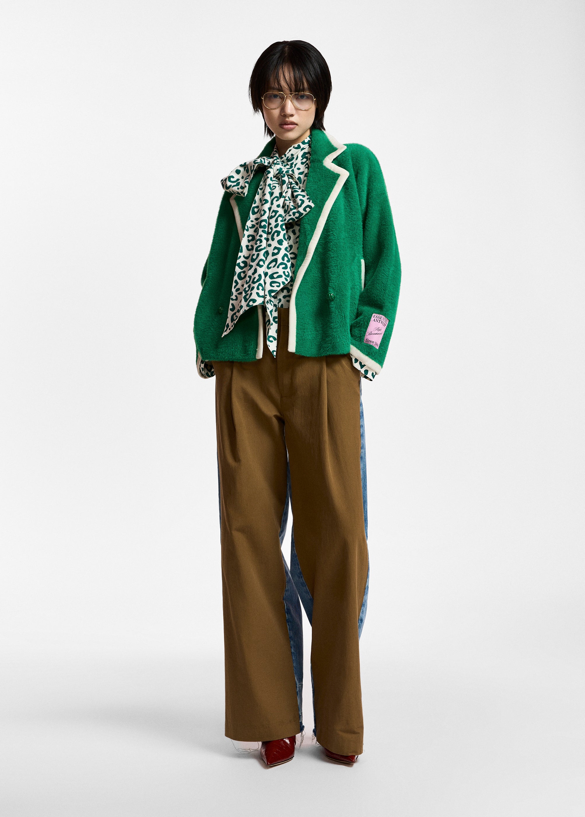 ESSENTIEL ANTWERP MULTI KUGAR CONTRAST CARDIGAN 226