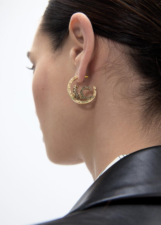 LOLA CASADEMUNT EARRINGS WITH ANIMAL TEXTURE LOGO 2603002 226