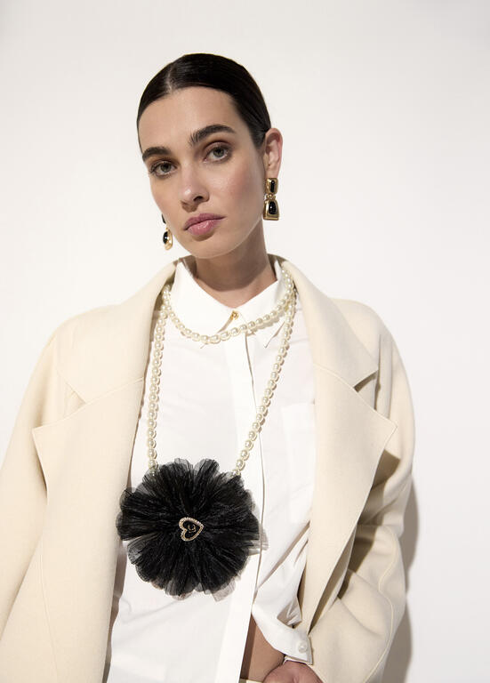 LOLA CASADEMUNT DOUBLE STRAND PEARL AND FLOWER NECKLACE 2603040 226E